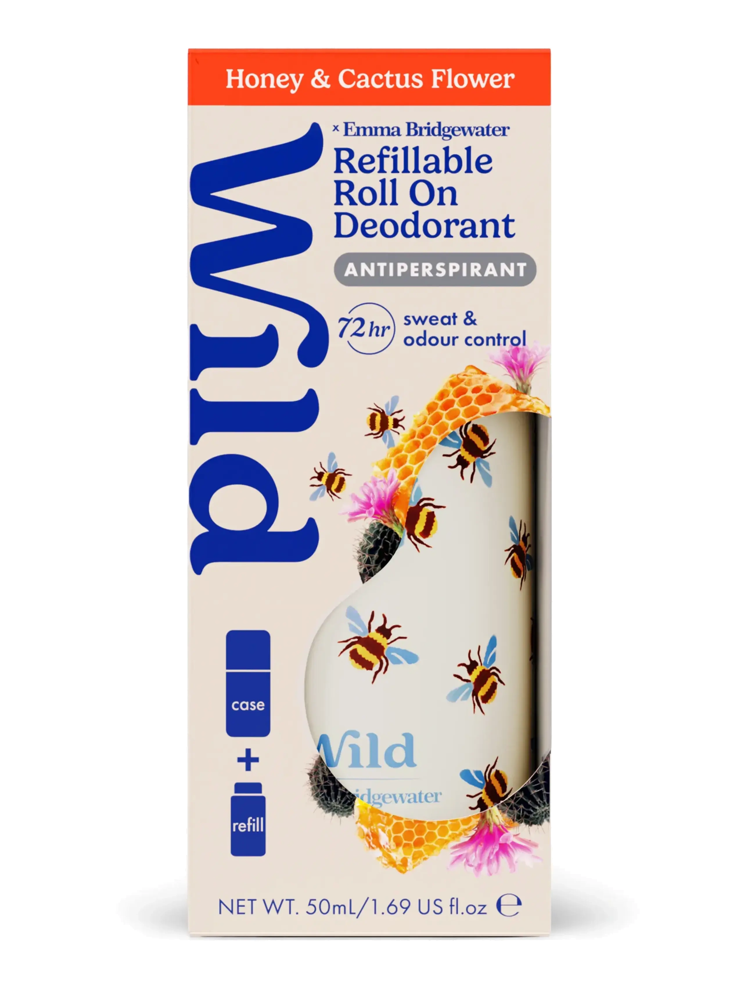 Wild Antiper Roll On Bee Case Honey Cactusflower, Roll-on, Nude, Str: 50 ML
