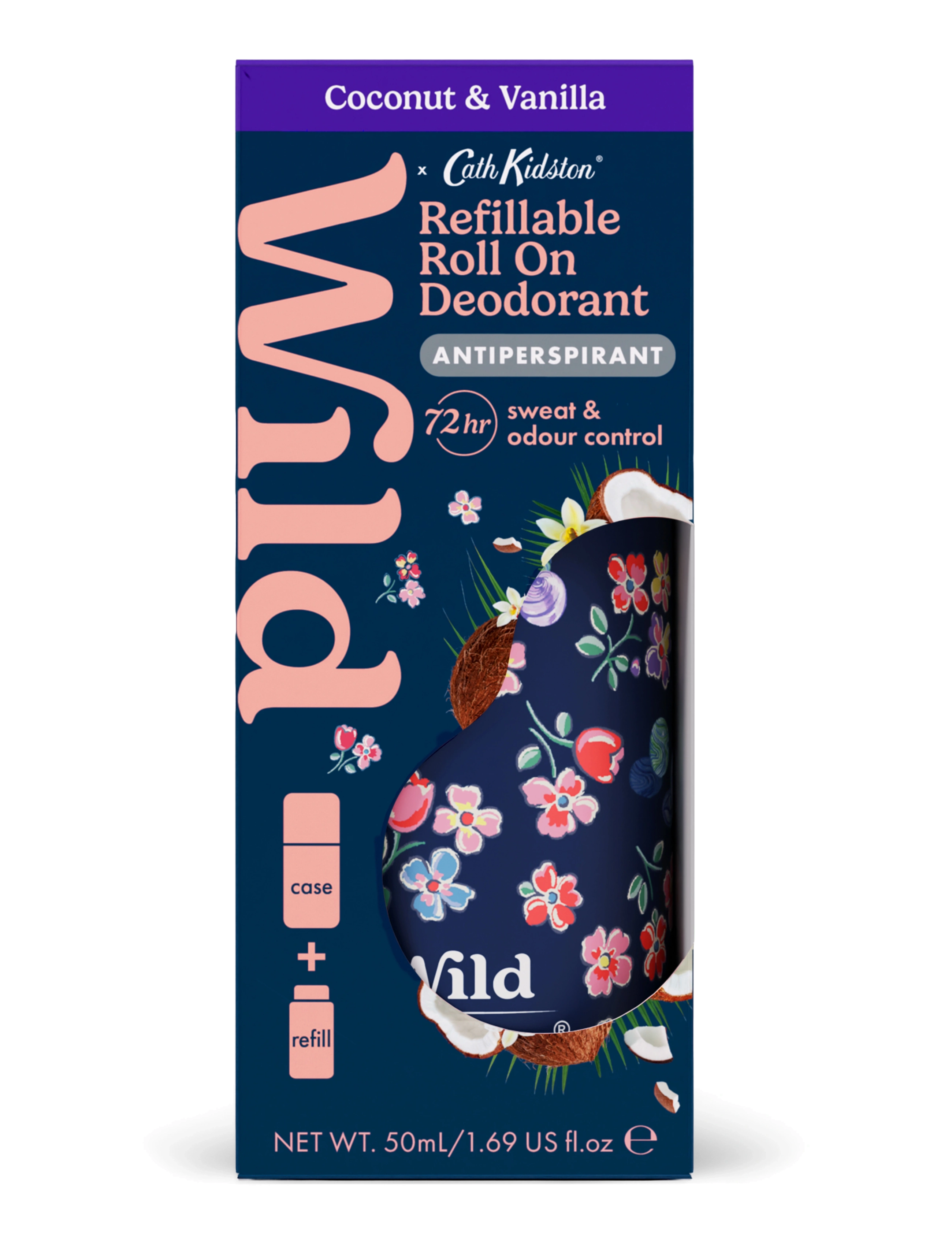 Wild Wild antiper roll on marble case coconut vanilla - Roll on deoer - CLEAR / undefined
