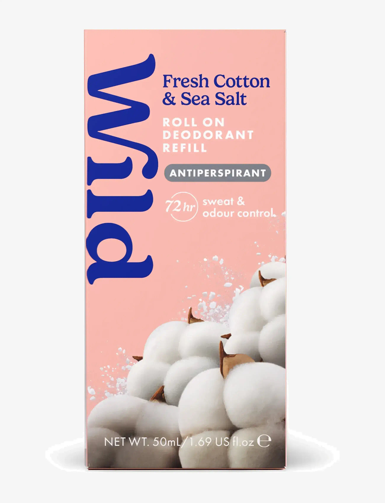 Wild - Wild antiper roll on refill fresh cotton sea salt - hudpleje - clear - 0