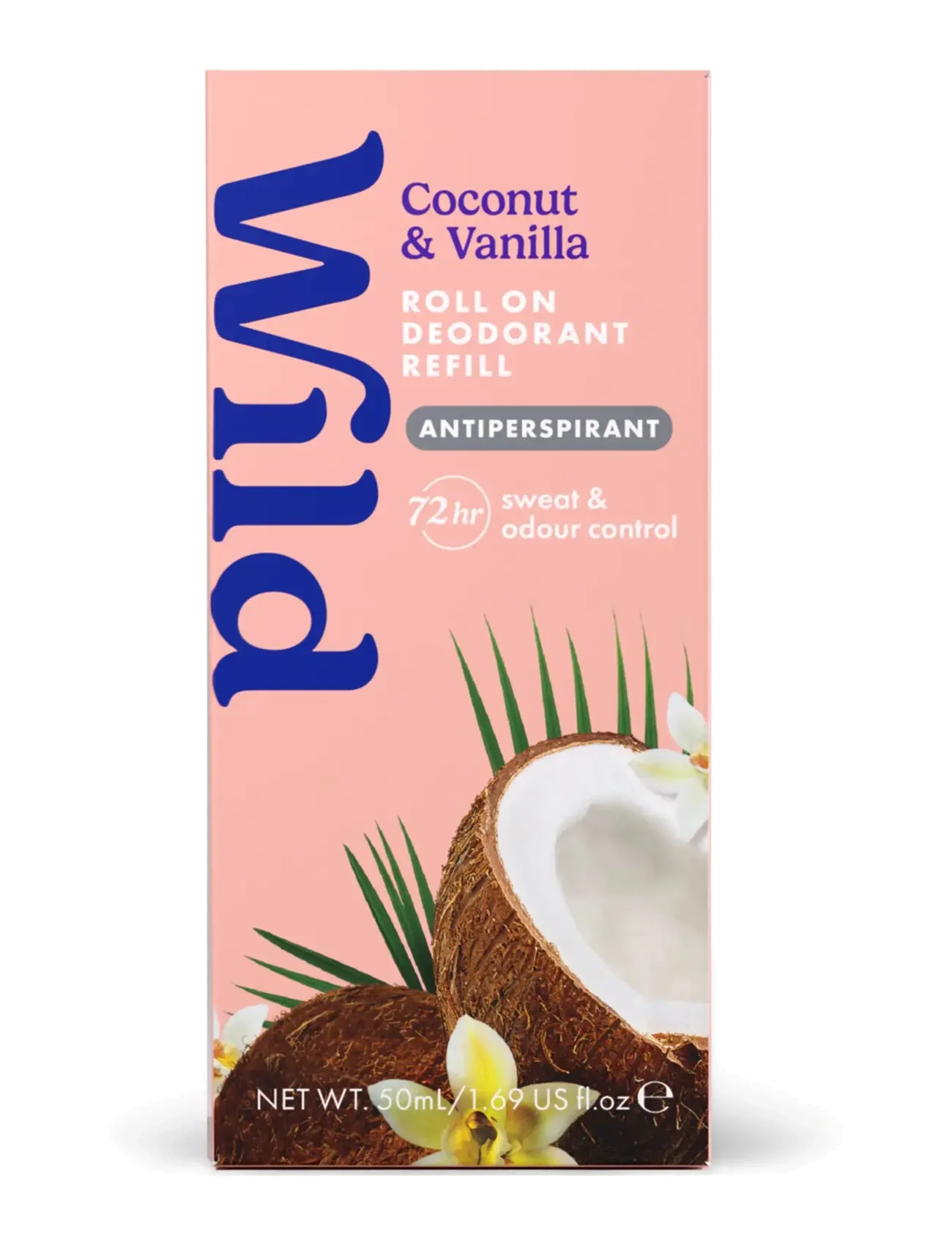 Wild Antiper Roll On Refill Coconut Vanilla, Roll-on, Nude, Str: 50 ML