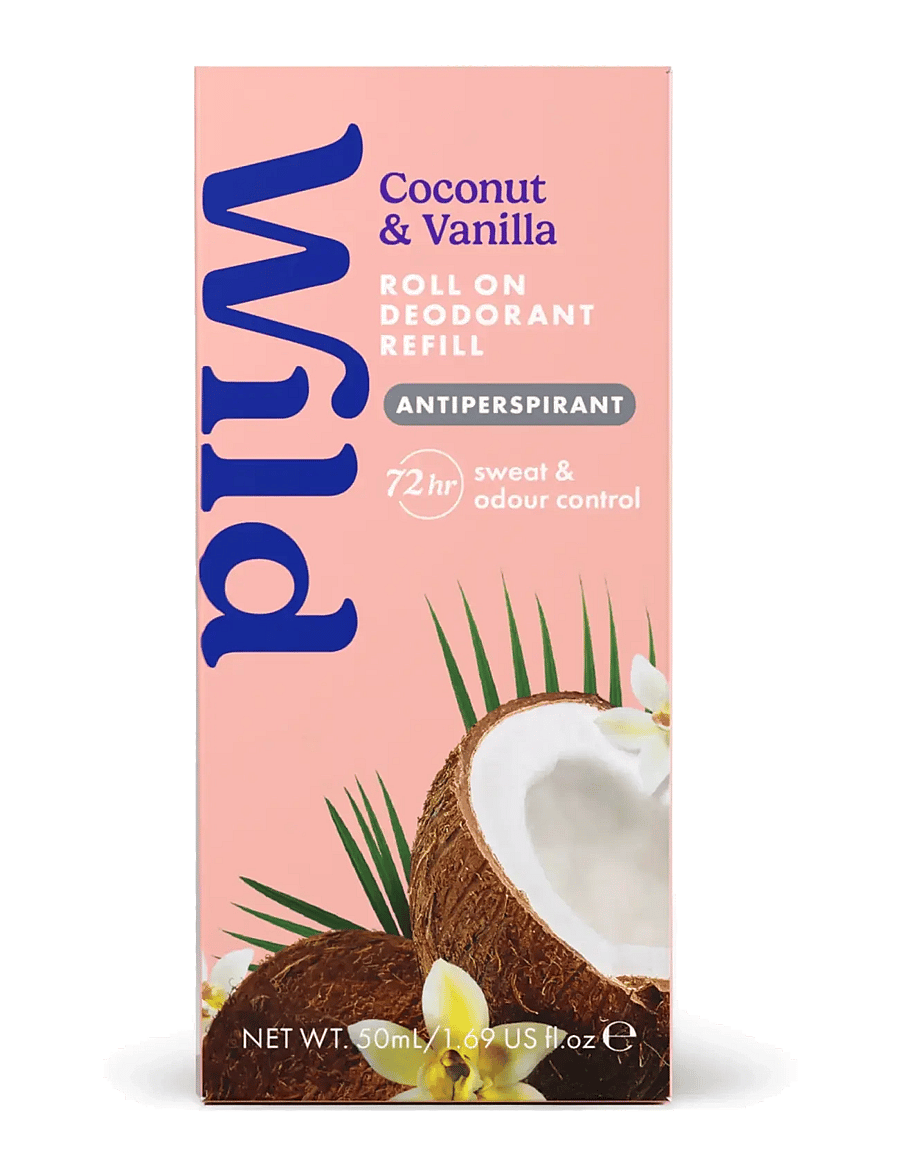 Wild - Wild antiper roll on refill coconut vanilla - hudpleje - clear - 0