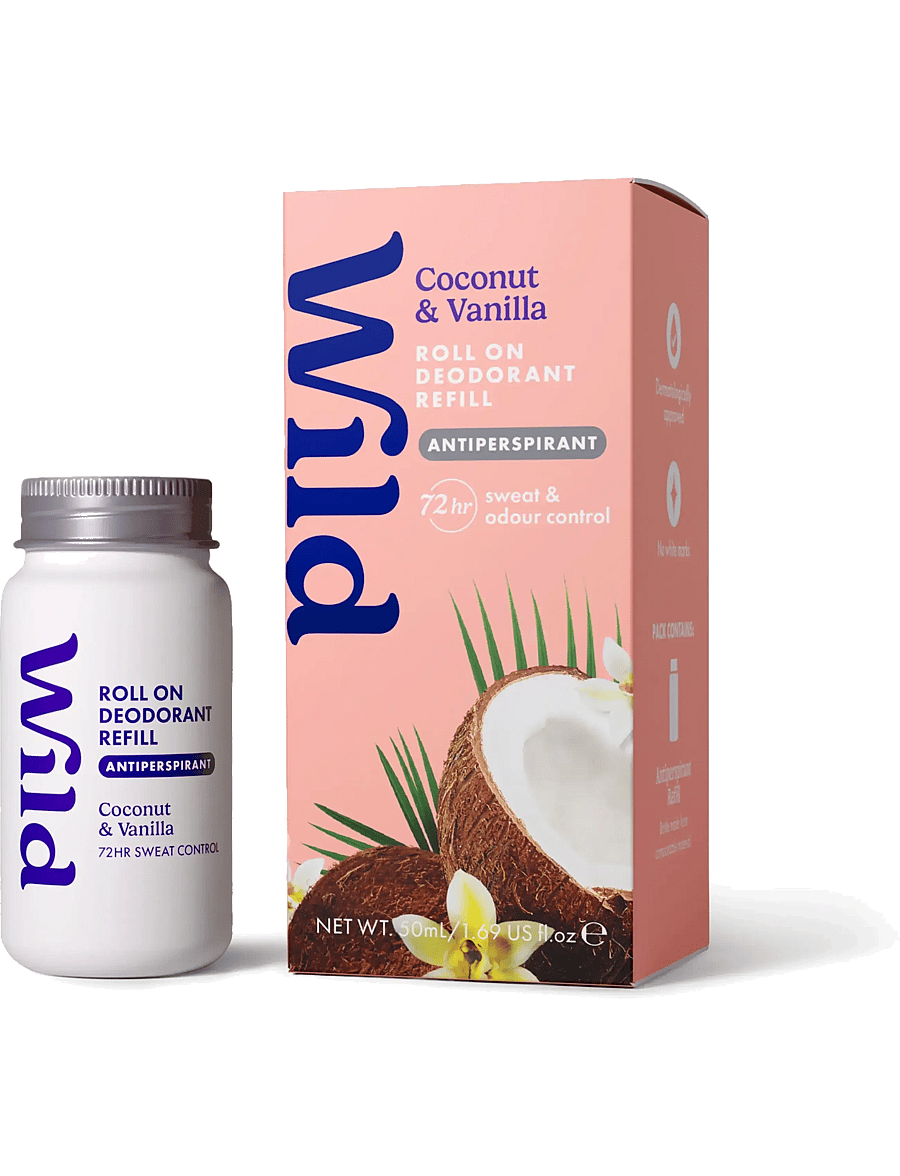 Wild - Wild antiper roll on refill coconut vanilla - hudpleje - clear - 1