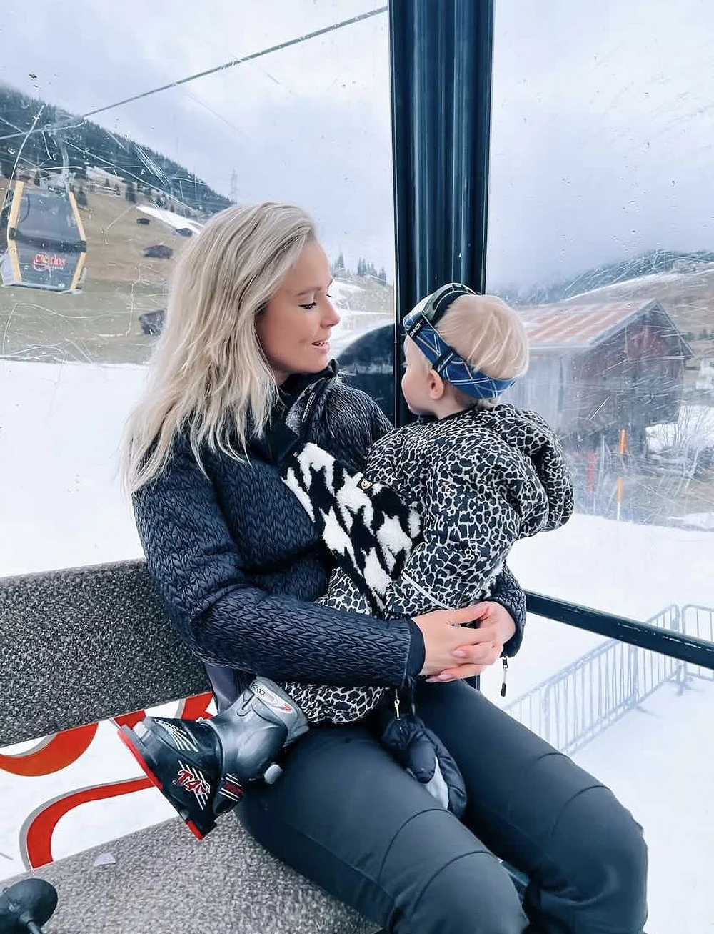 Wildride - Wildride - Teddy Houndstooth - bärselar & bärsjalar - black / white - 0