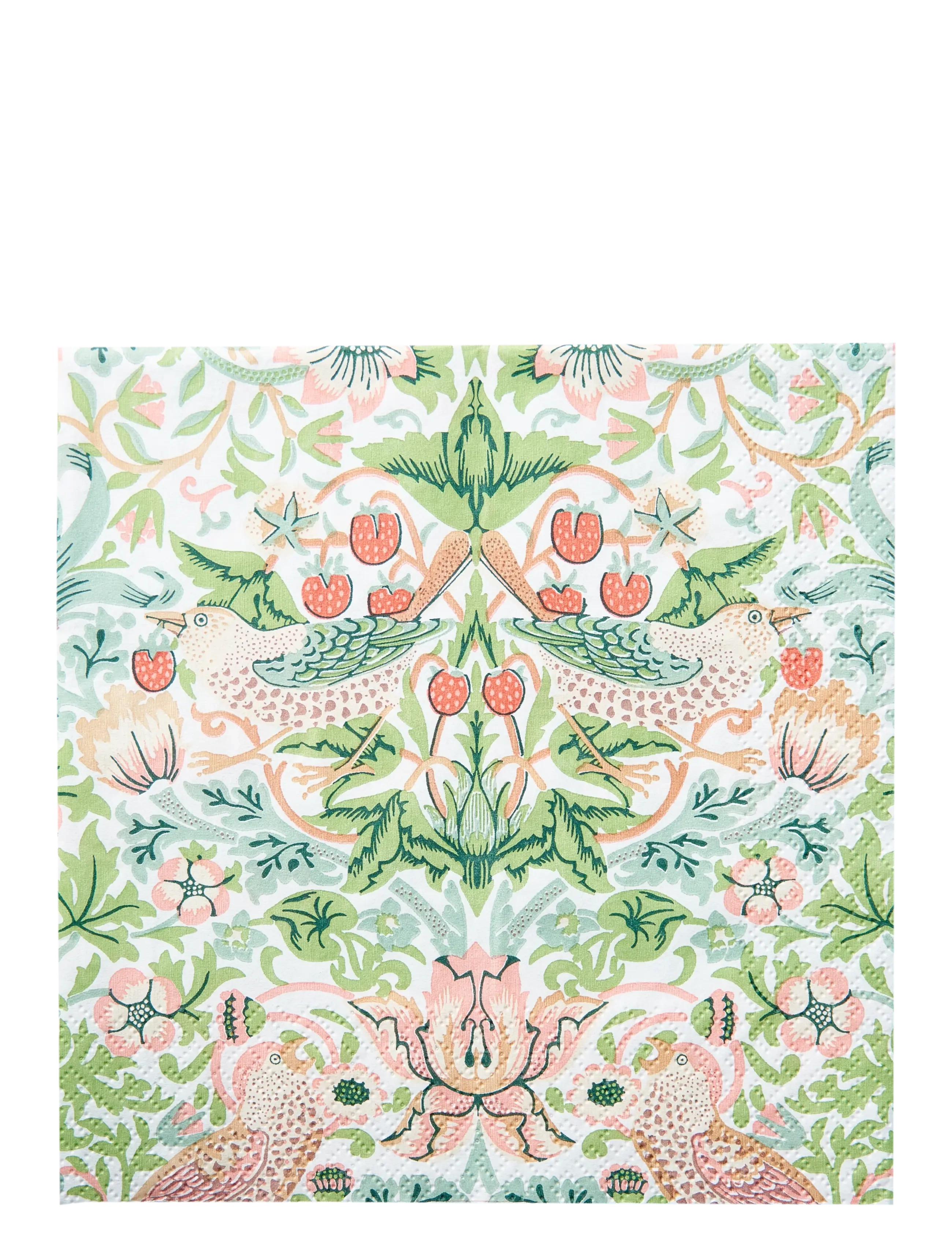 William Morris By havi Napkin Strawberry Thief Napkin, 24X24 cm, Napkins, Rosa - Paper Homeware