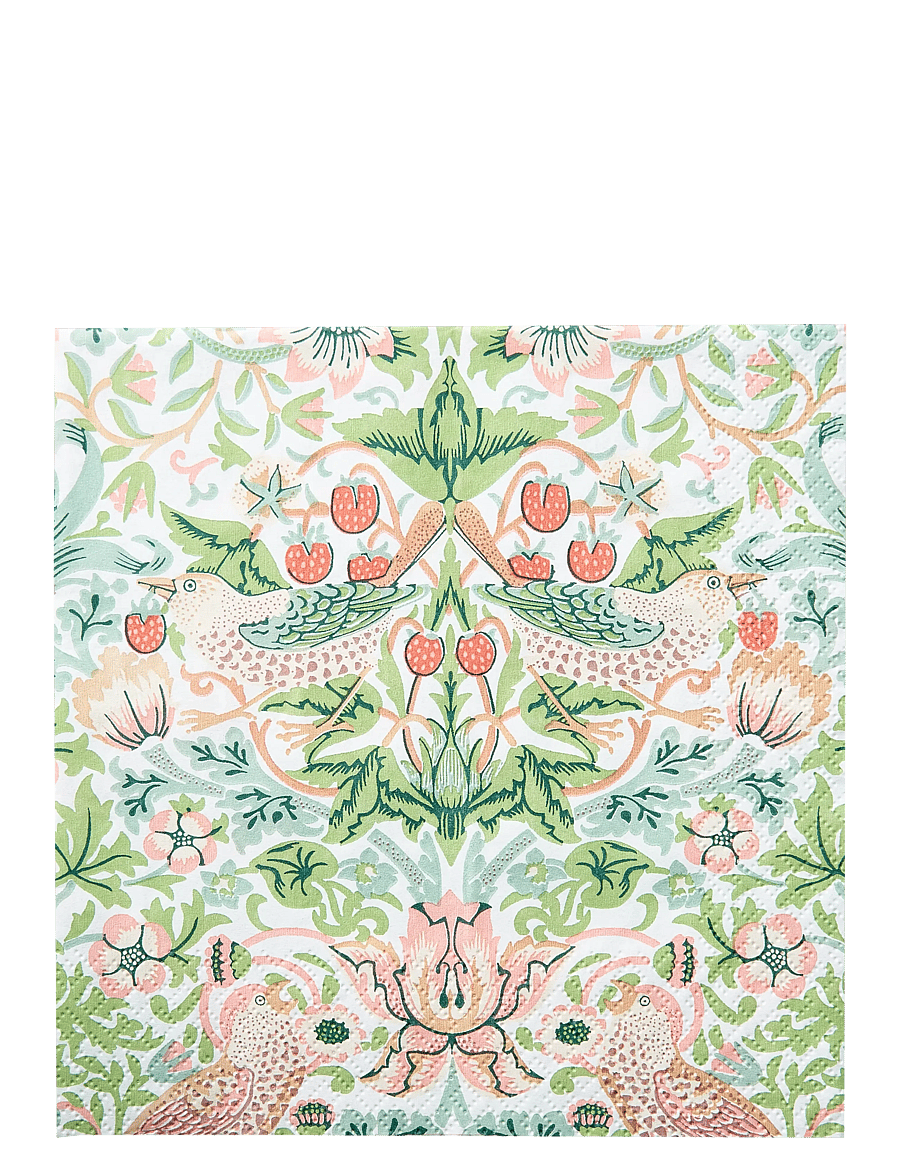 William Morris By havi - William Morris napkin Strawberry Thief napkin - pabersalvrätikud - pastel - 0
