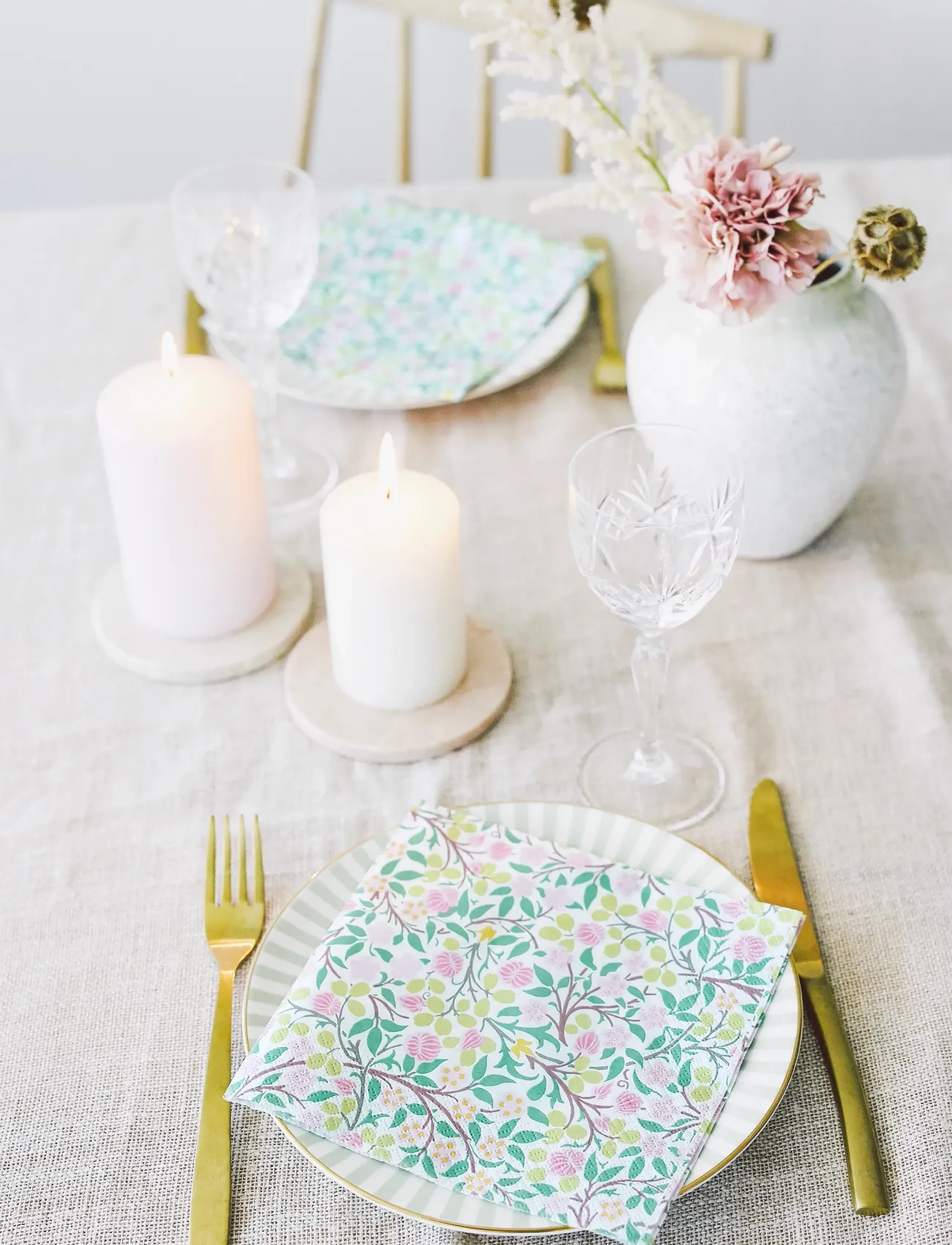 William Morris By havi Napkin Clover Napkin, 33X33 cm, Napkins, Rosa - Paper Homeware