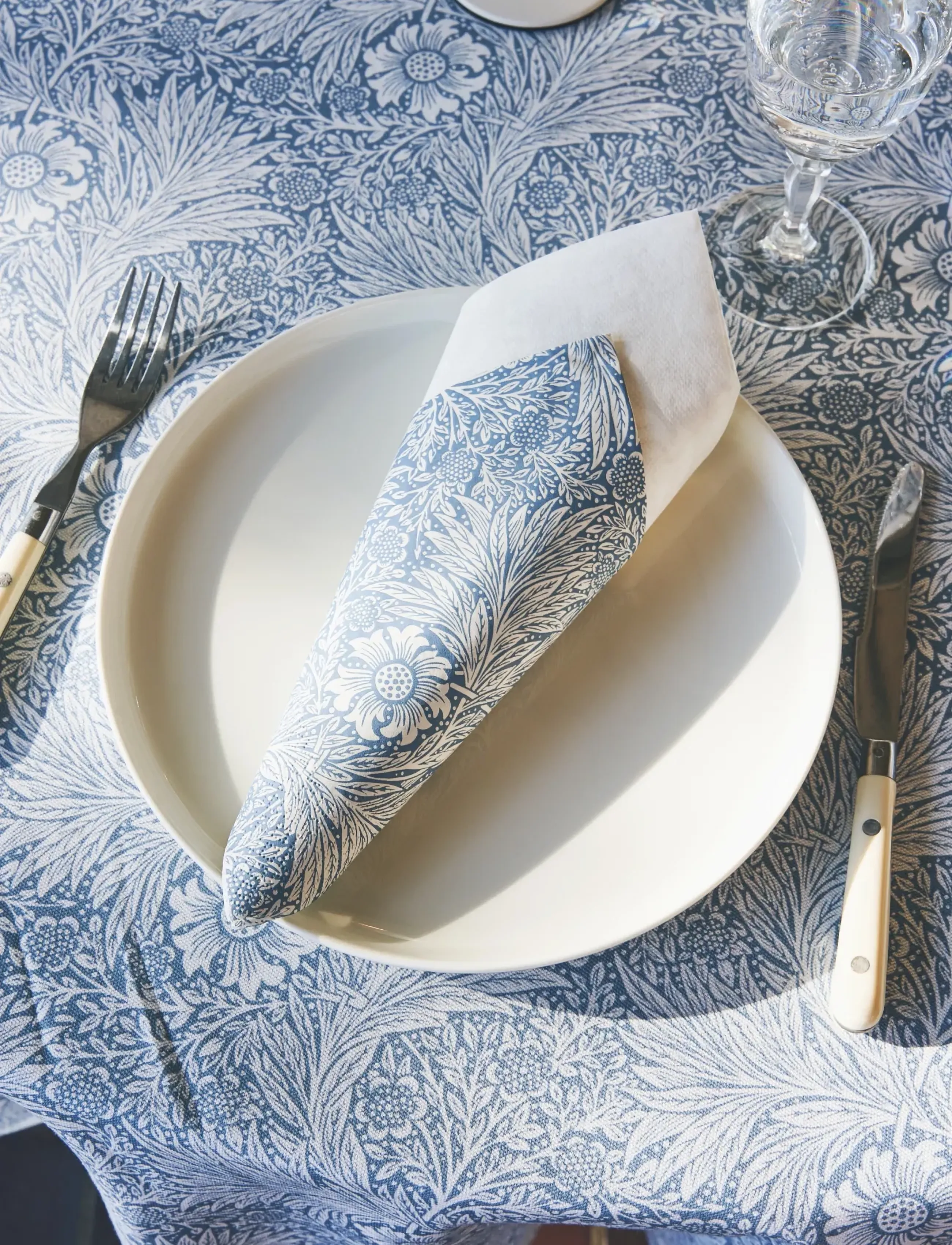 William Morris By havi Napkin Marigold Napkin, 33X33 cm, Napkins, Blau - Paper Homeware