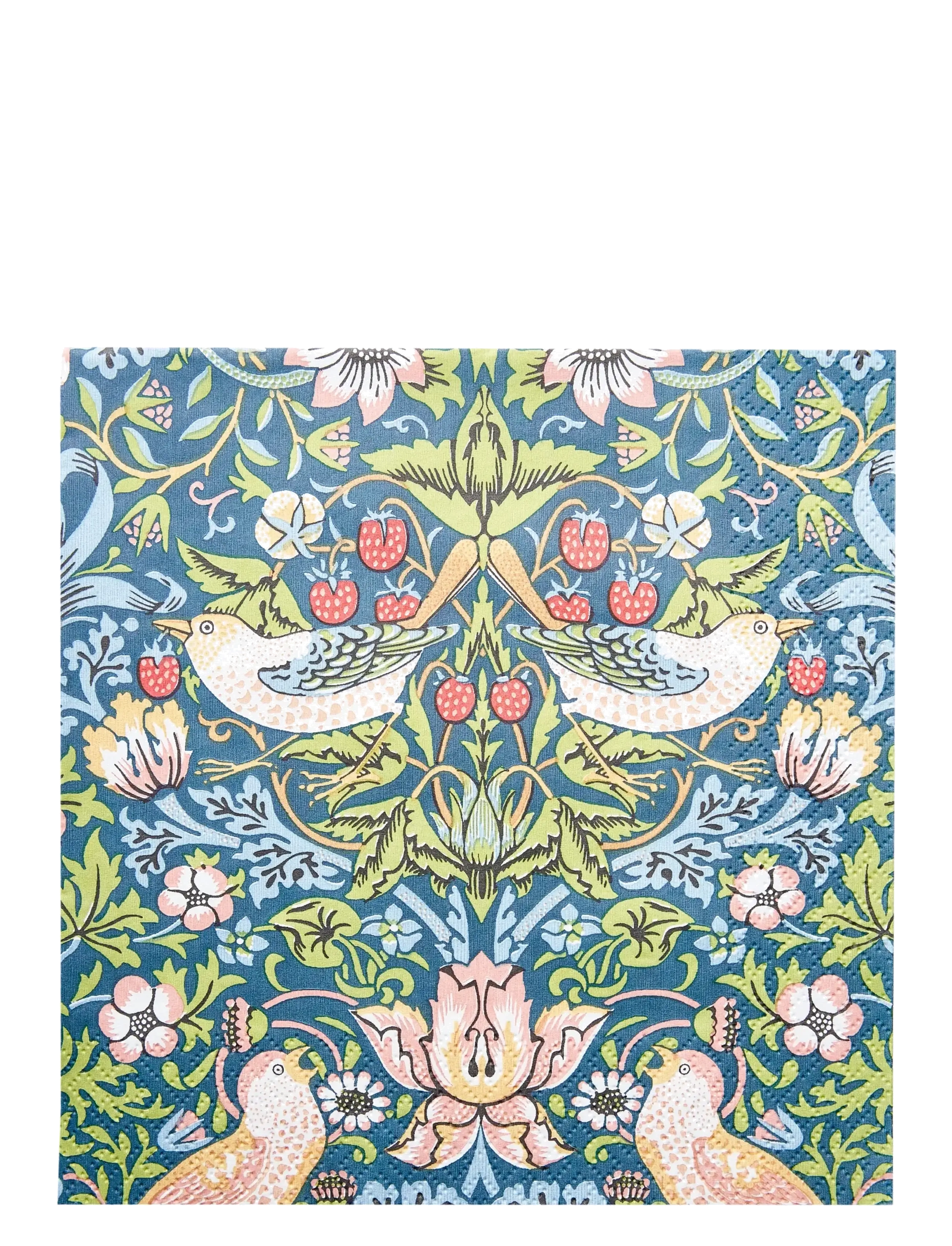 William Morris By havi William Morris Napkin Strawberry Thief Napkin, Paper Serviet, Blå, Str: 33X33CM