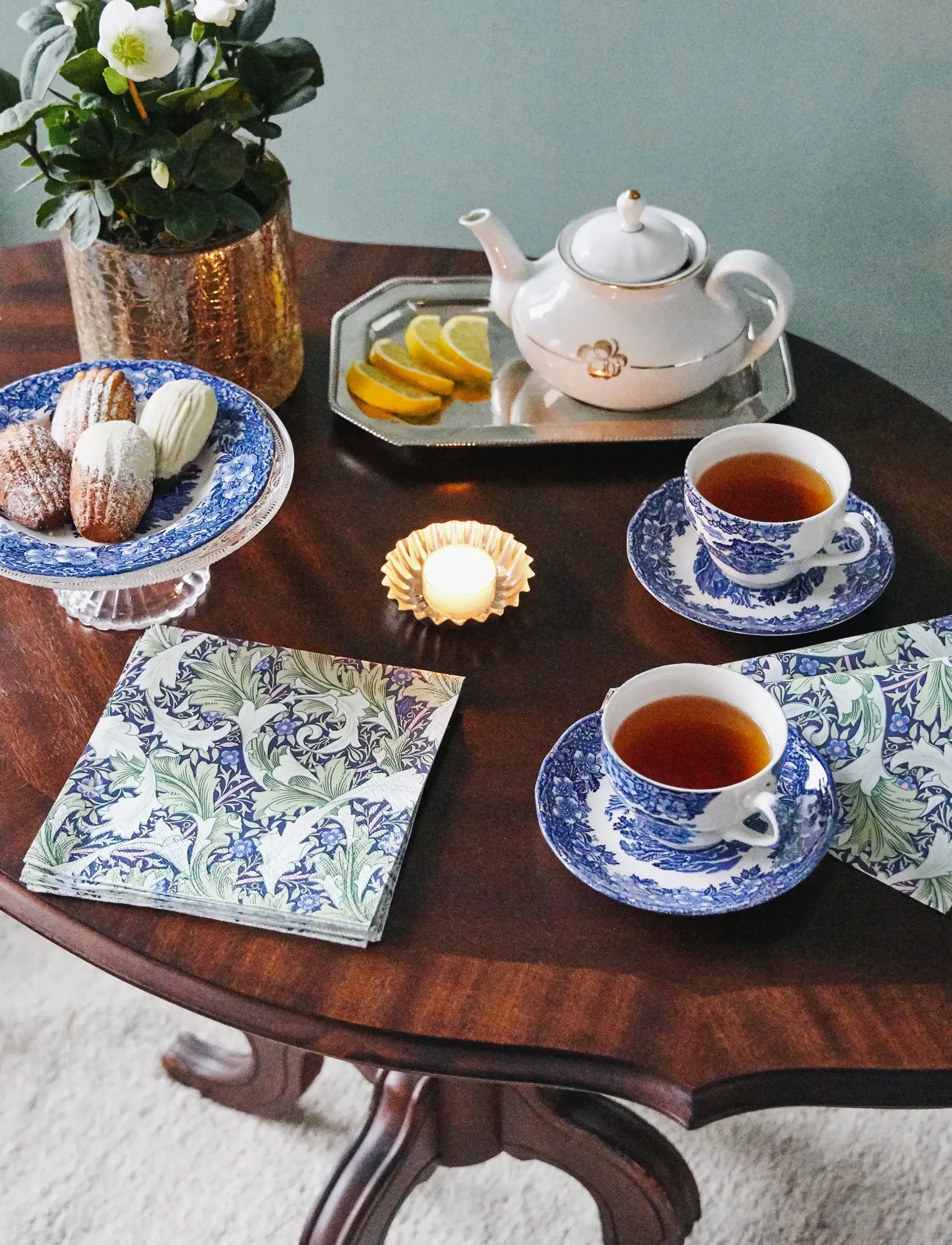 William Morris By havi - William Morris napkin Granville napkin - papierservietten - blue - 2