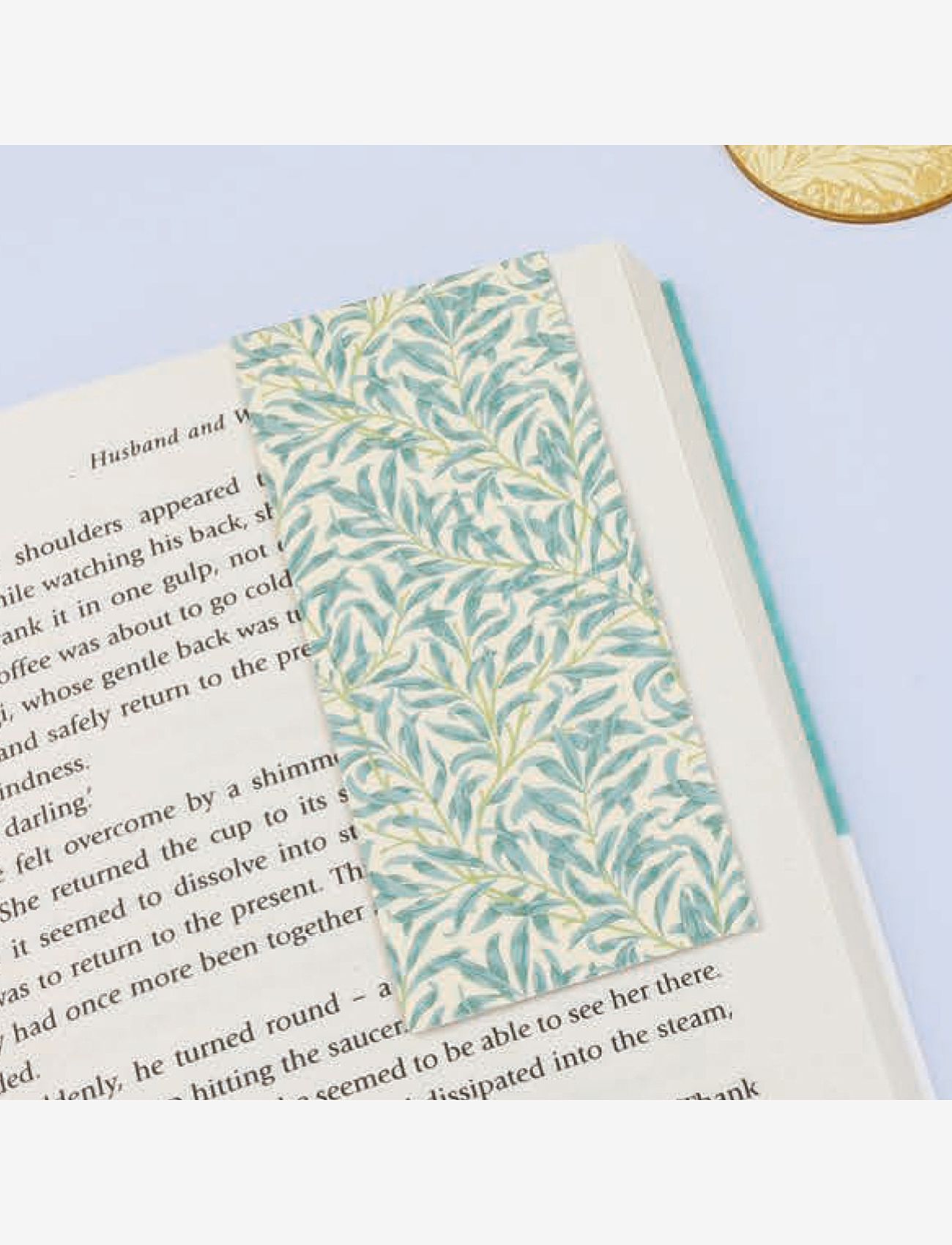 William Morris - BOOKMARK MAGNETIC - Modern Morris - Willow Bough Teal - teal - 1
