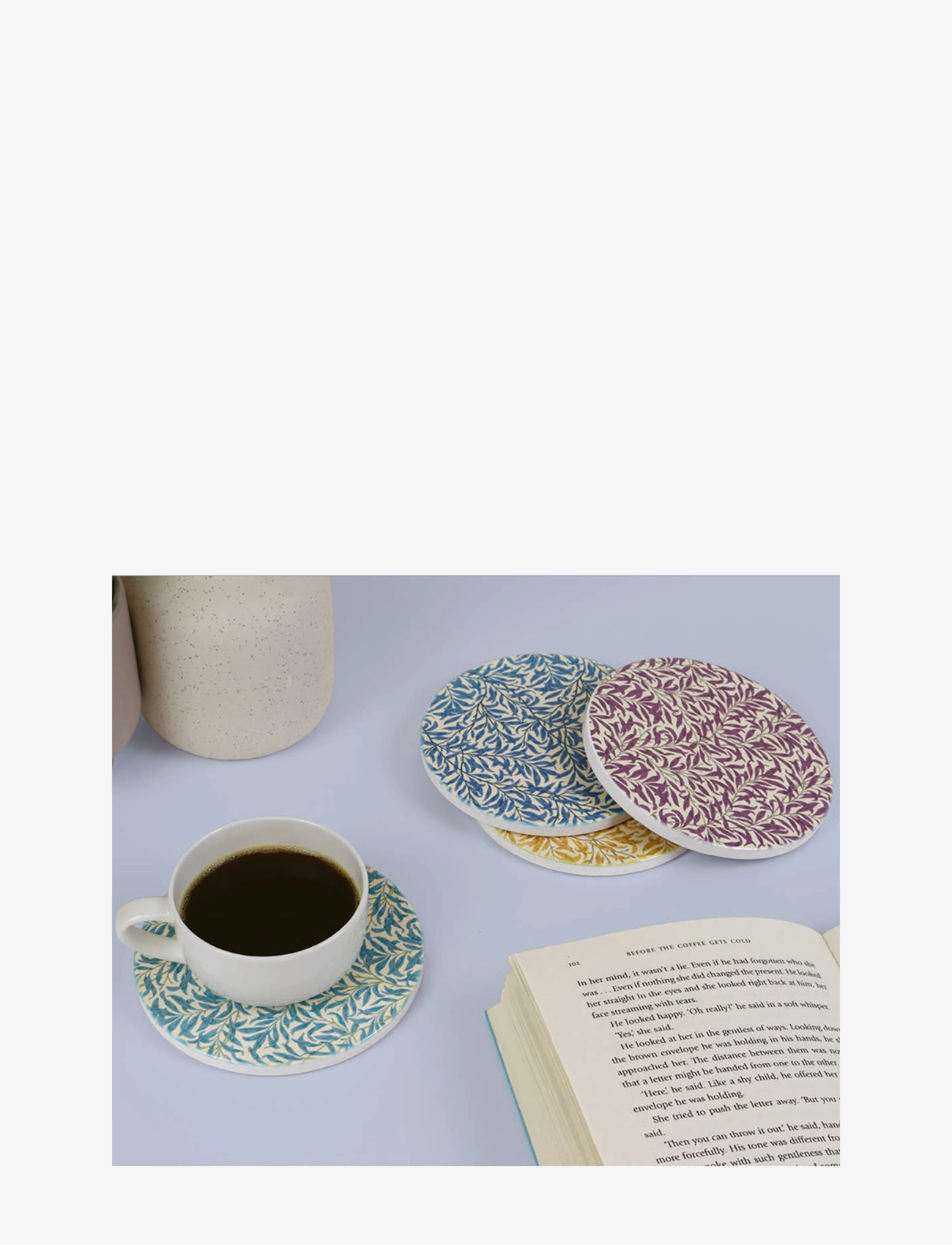 William Morris - COASTER CERAMIC - Modern Morris - Willow Bough Teal - teal - 1
