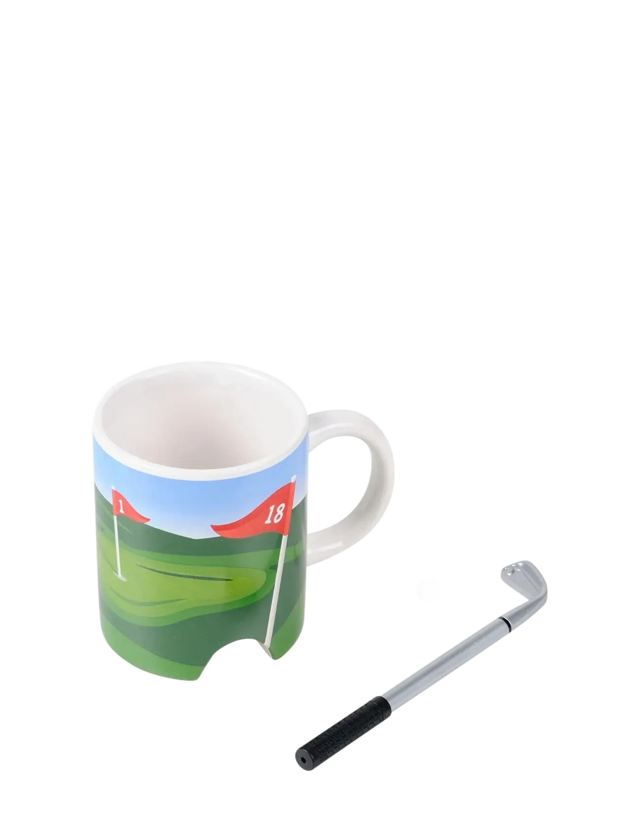 Winkee Krus - Sports Mug Golf, H10 cm, Multi/patterned, Kopper & Krus > Kaffekopper, Unisex