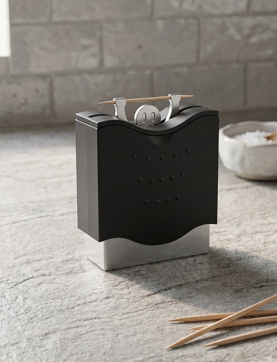 Winkee - Toothpick holder Mister Help - muud köögiriistad - black - 0