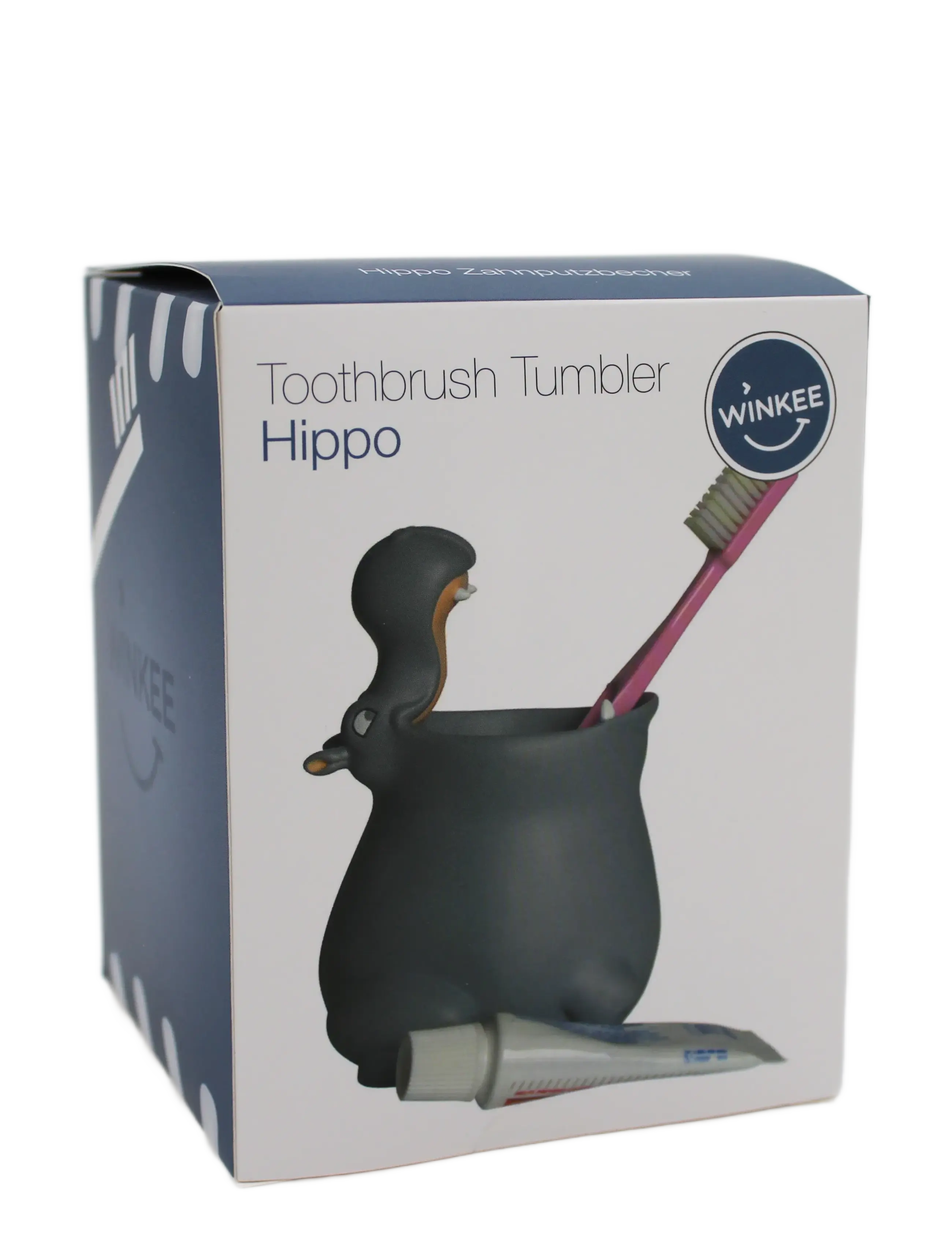 Winkee - Toothbrush holder Hippo - tannbørsteholdere - grey - 2