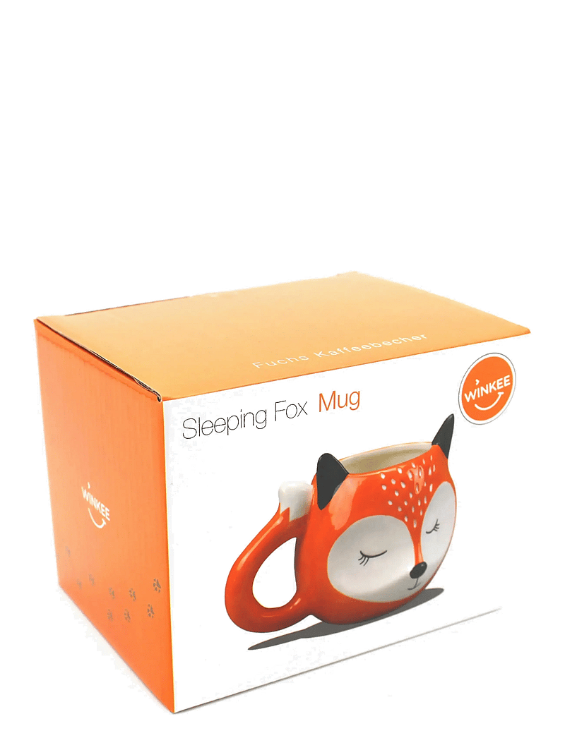 Winkee - Sleeping Fox Mug - teetassid - white, orange - 2