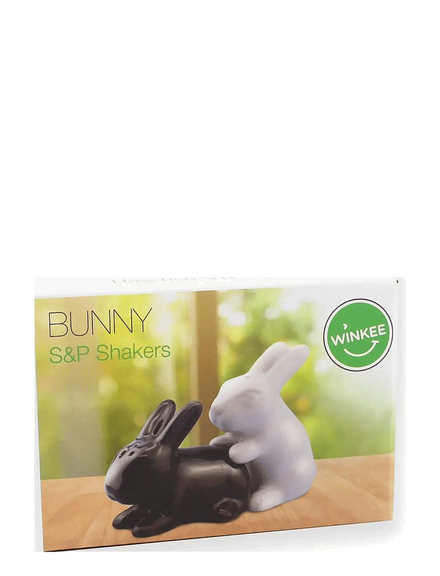 Winkee - Bunny salt & peper shakers - soola- ja pipraveskid - white, black - 1