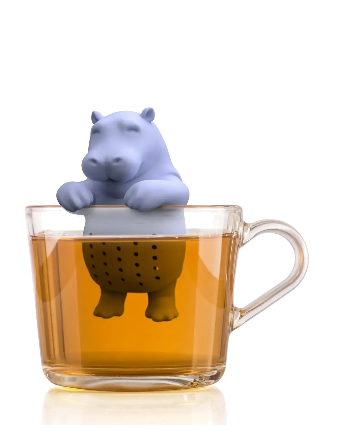 Winkee Tefilter Hippo Tea Infuser, Tefilter & tesi, Grå, Str: H6CM