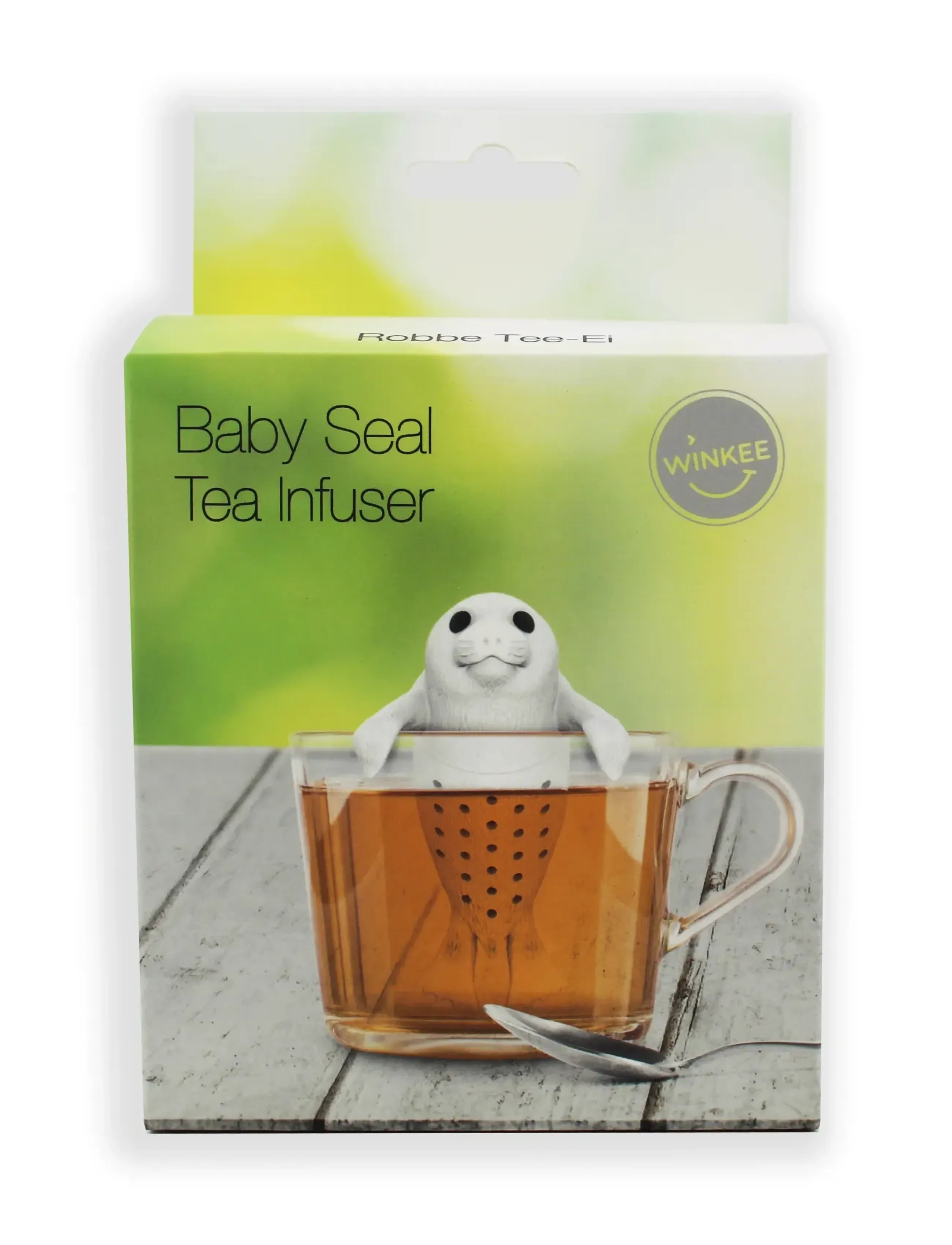 Winkee Tefilter Baby Seal Tea Infuser, H6 cm, & Coffee Accessories, Weiß - Filters Strainers, Homeware