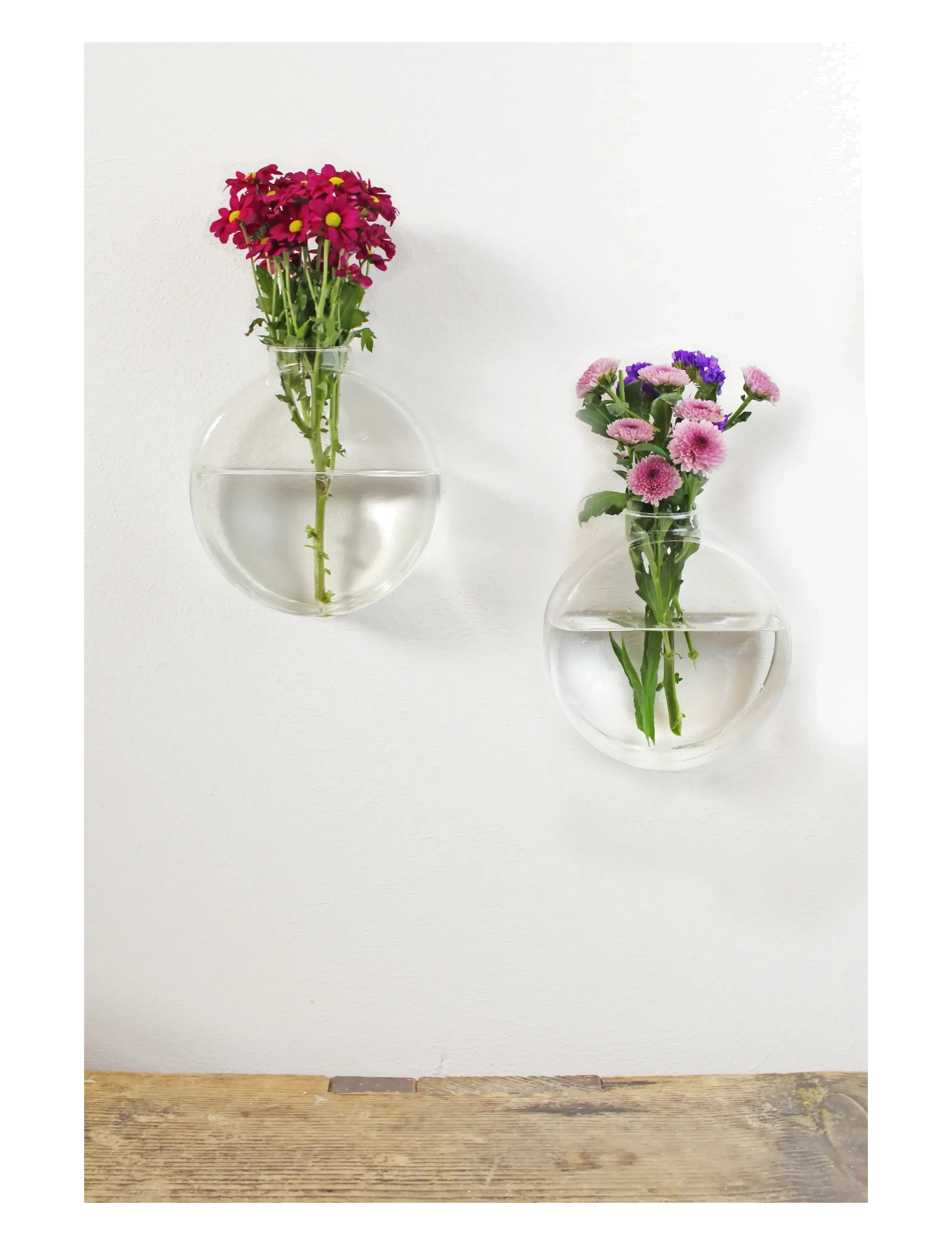 Winkee Wall Vase Dahlia Set of 2 - Deals - READY / clear