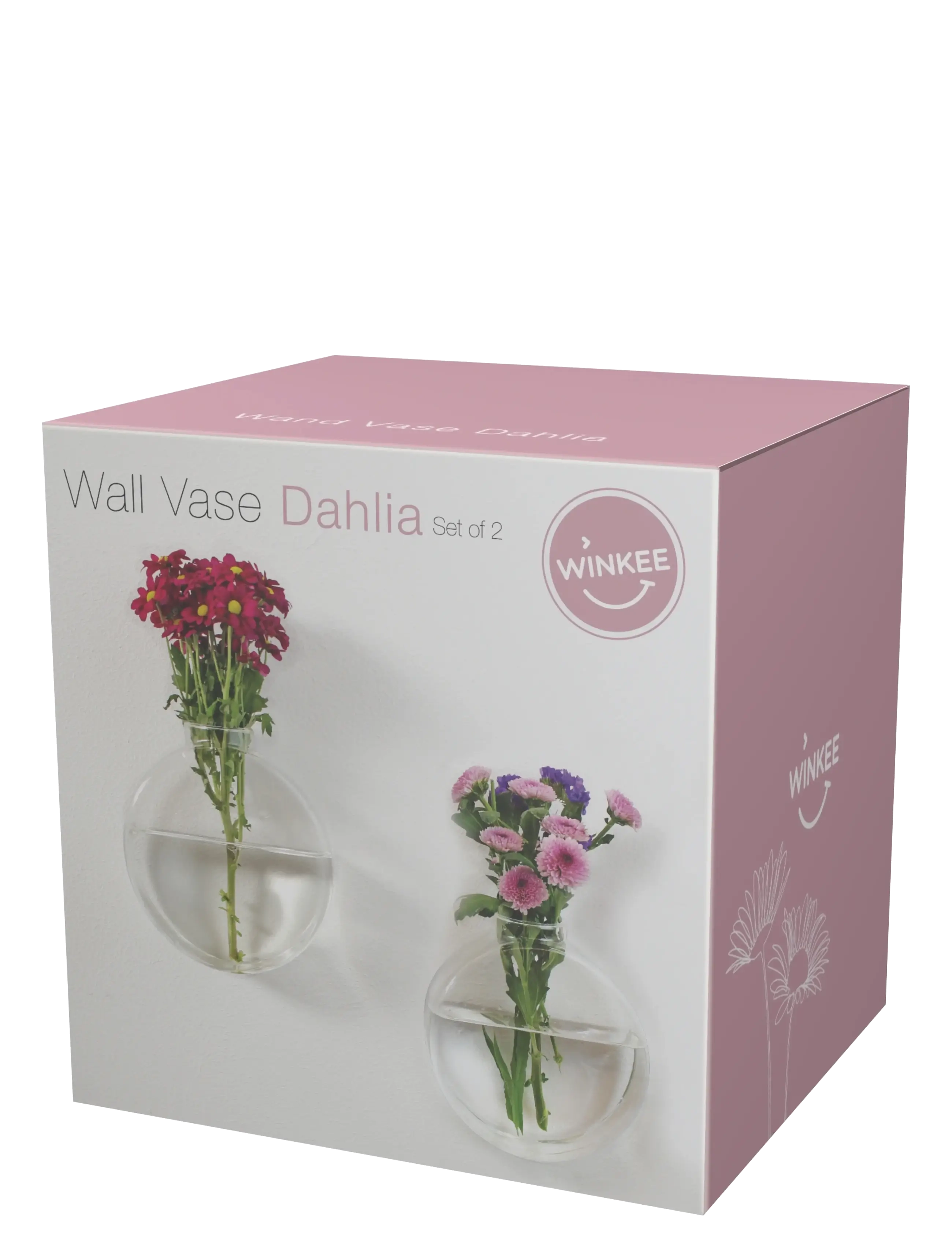 Winkee - Wall Vase Dahlia Set of 2 - vases - ready - 2