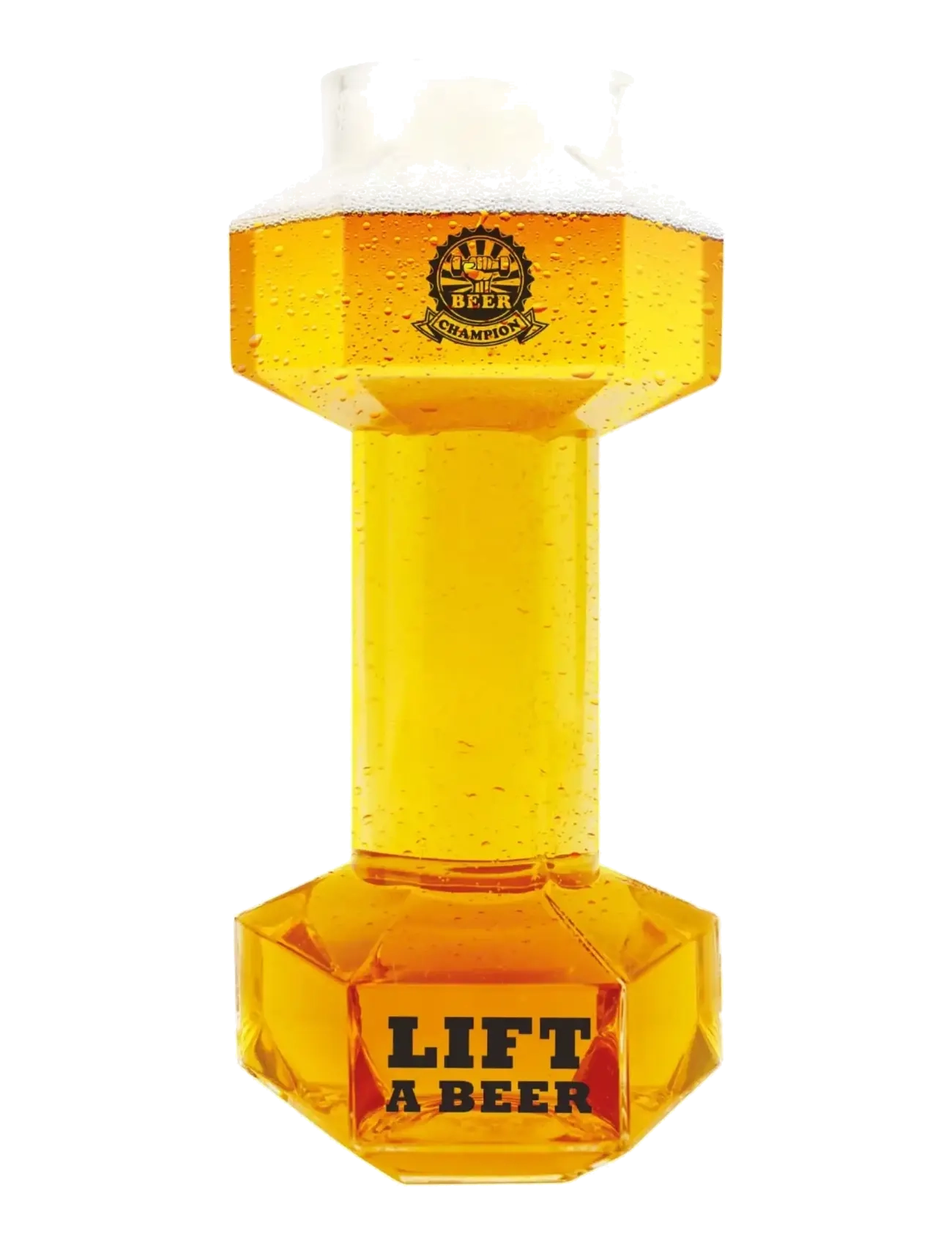 Winkee Glas Dumbbell Beer Glass, Ølglas, Nude, Str: H15CM