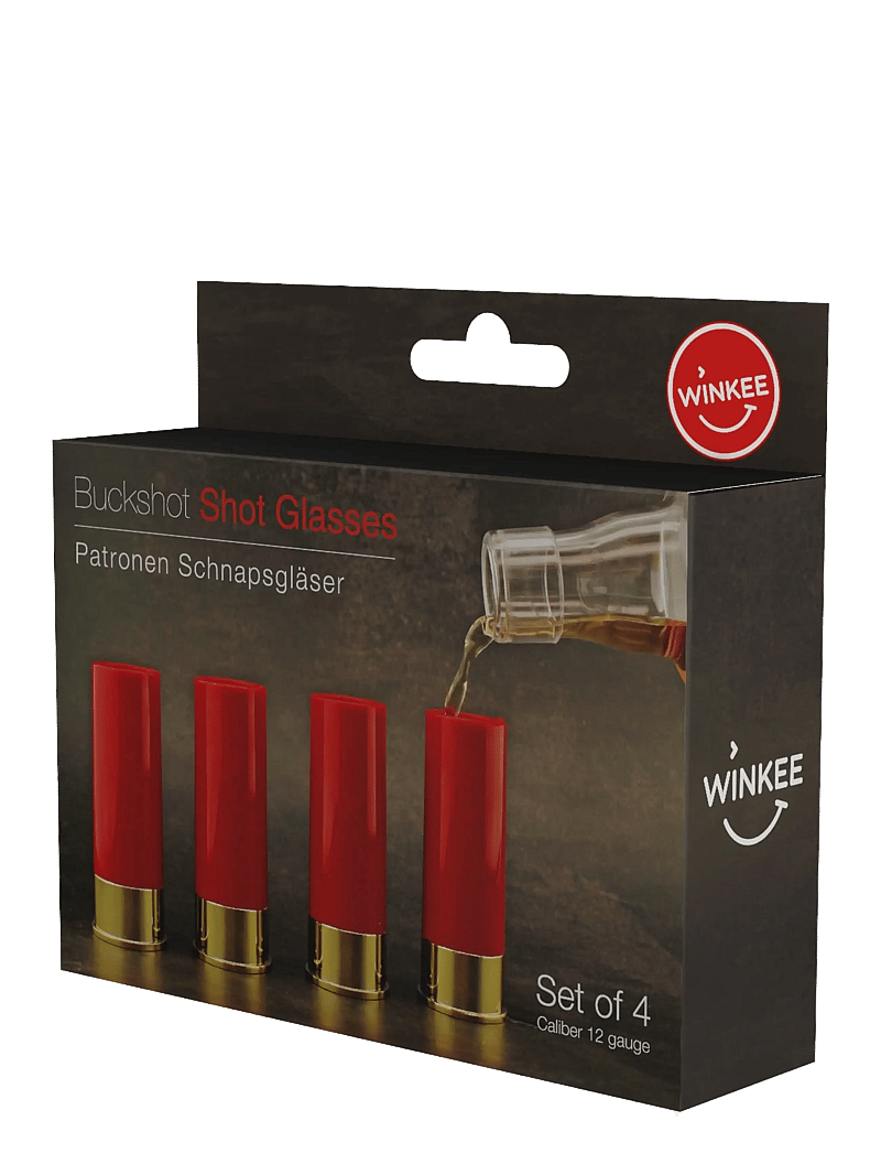 Winkee - Buckshot Shot Glasses set of 4 - shotiklaasid - red, gold - 2