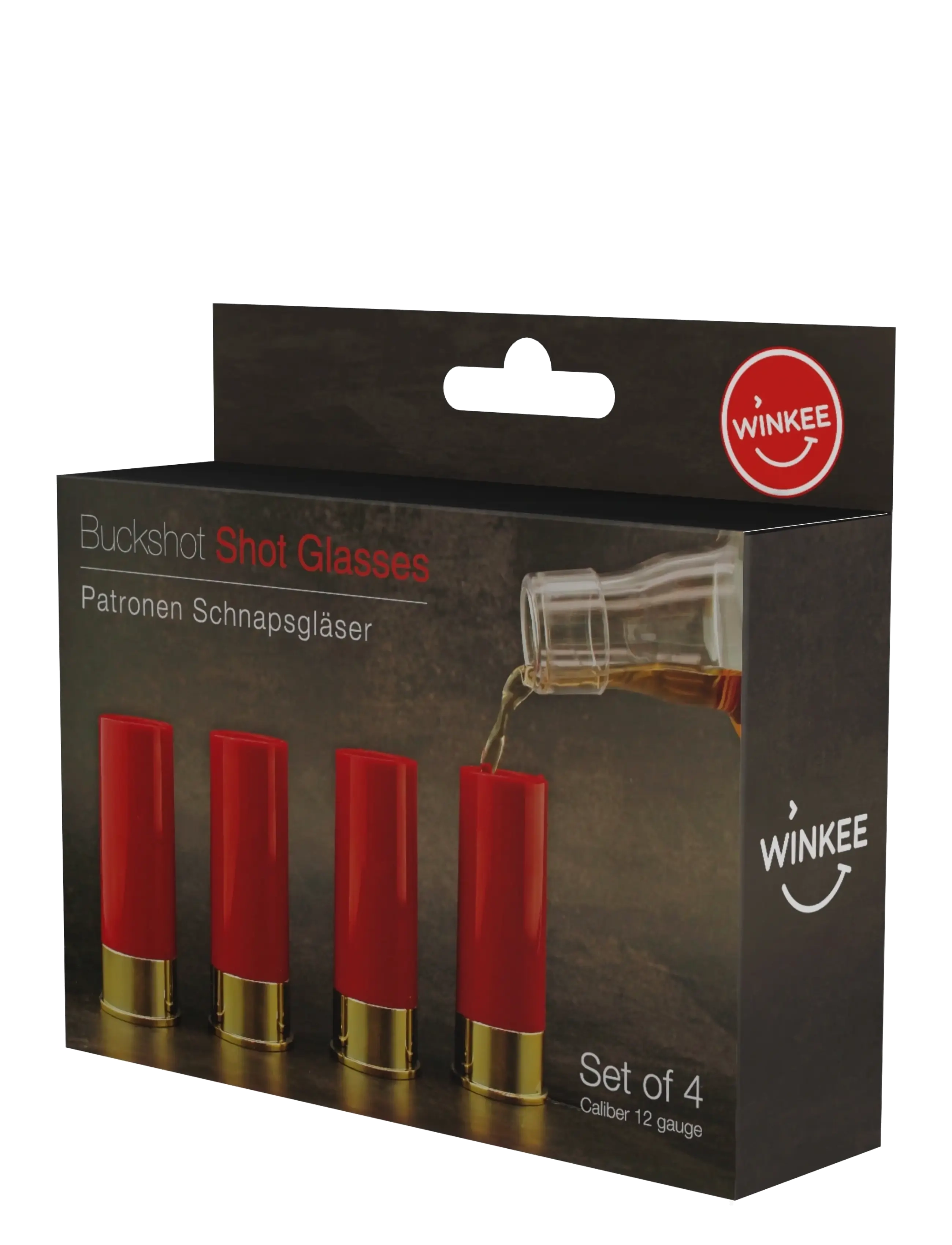 Winkee - Shotsglas - Buckshot Shot Glasses (4 stk.) - snapseglas & likørglas - red, gold - 2