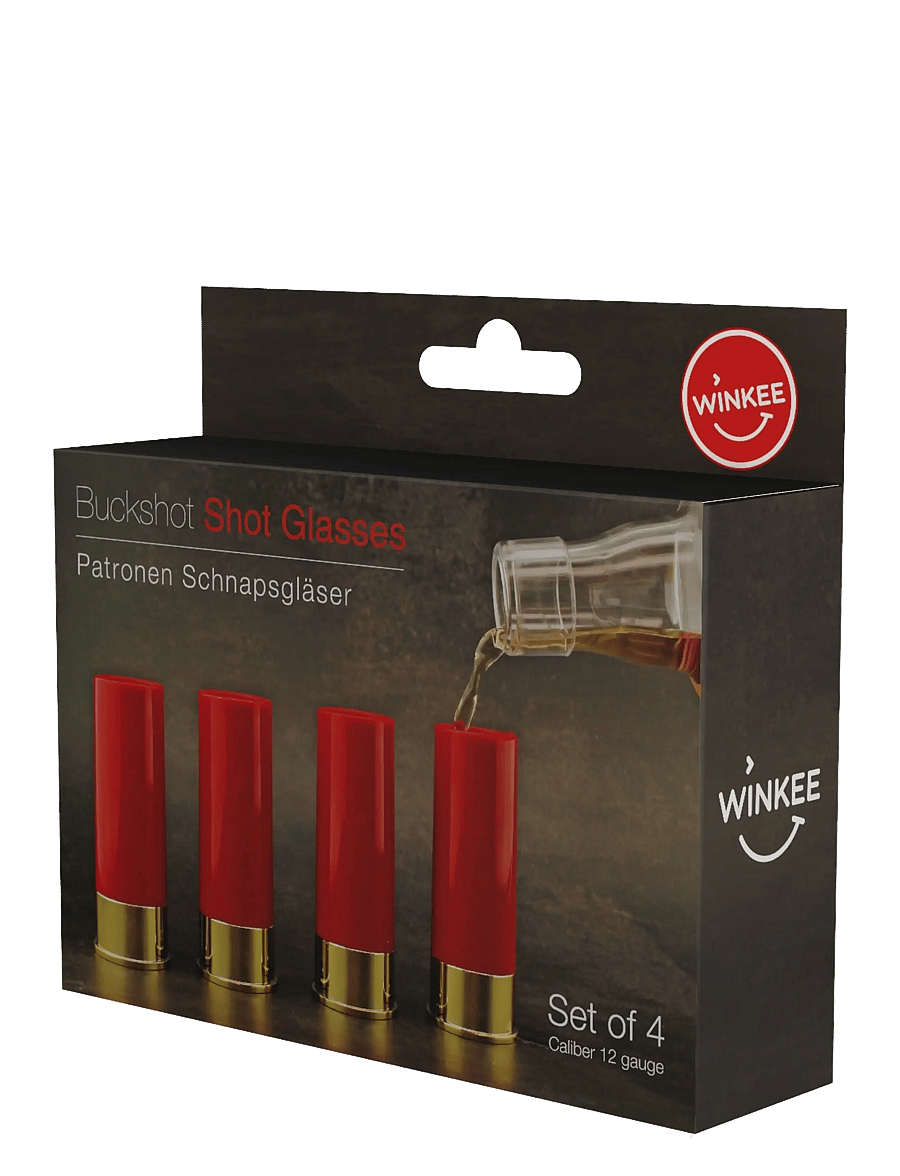 Winkee - Buckshot Shot Glasses set of 4 - shotiklaasid - red, gold - 2