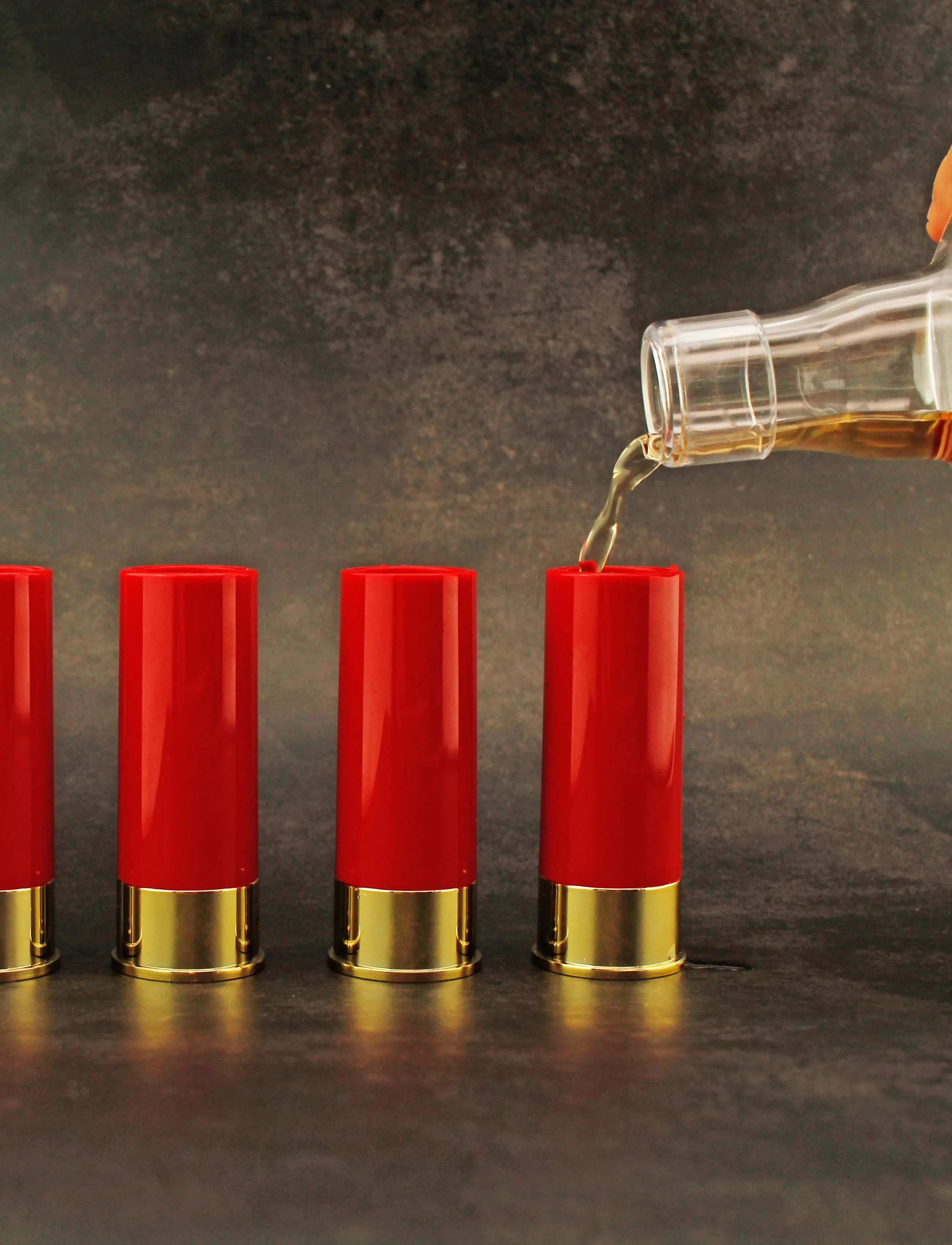 Winkee Shotsglas Buckshot Shot Glasses (4 Stk.), H4 cm, Glass, Rot - Homeware