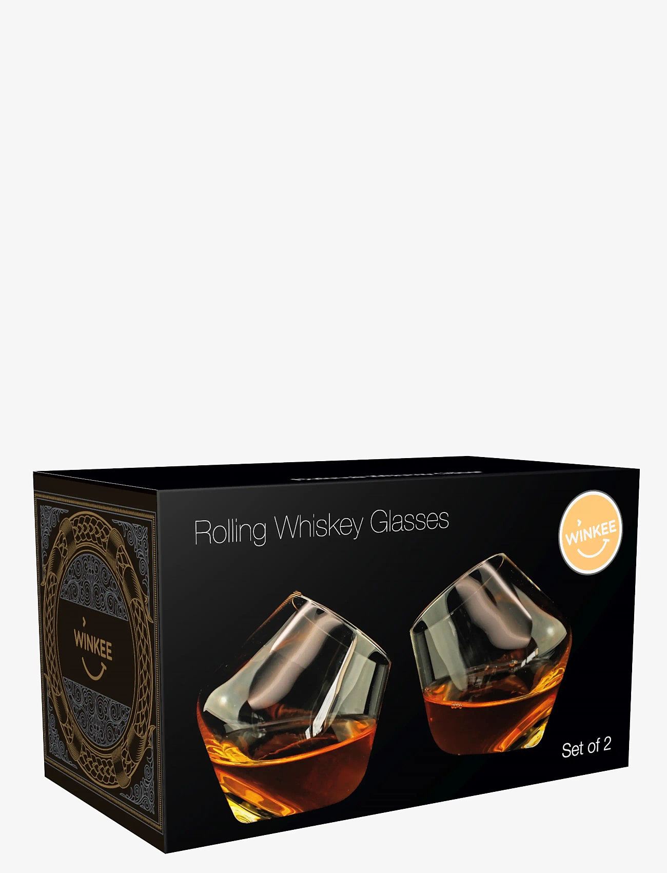 Winkee - Rolling Whiskey Glasses Set of 2 - whiskey & cognac glasses - ready - 2