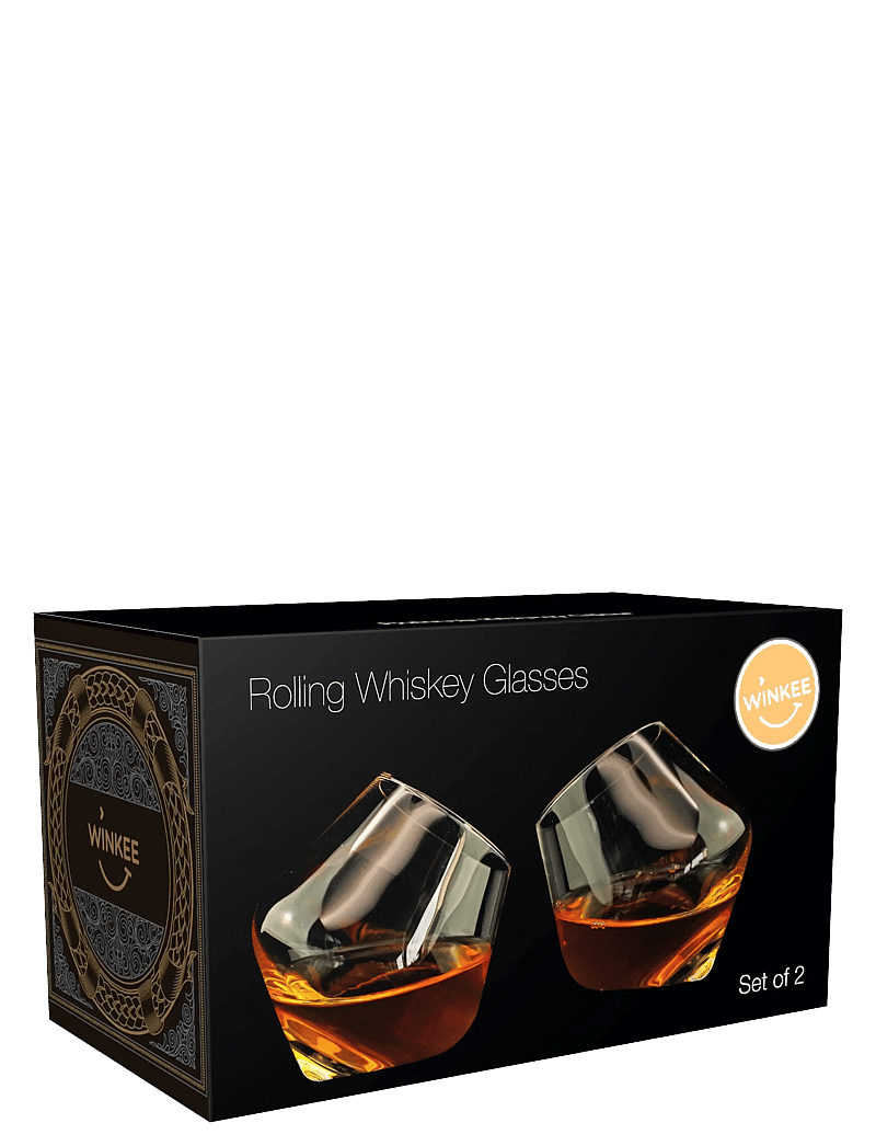 Winkee - Rolling Whiskey Glasses Set of 2 - viski- ja konjakiklaasid - ready - 2