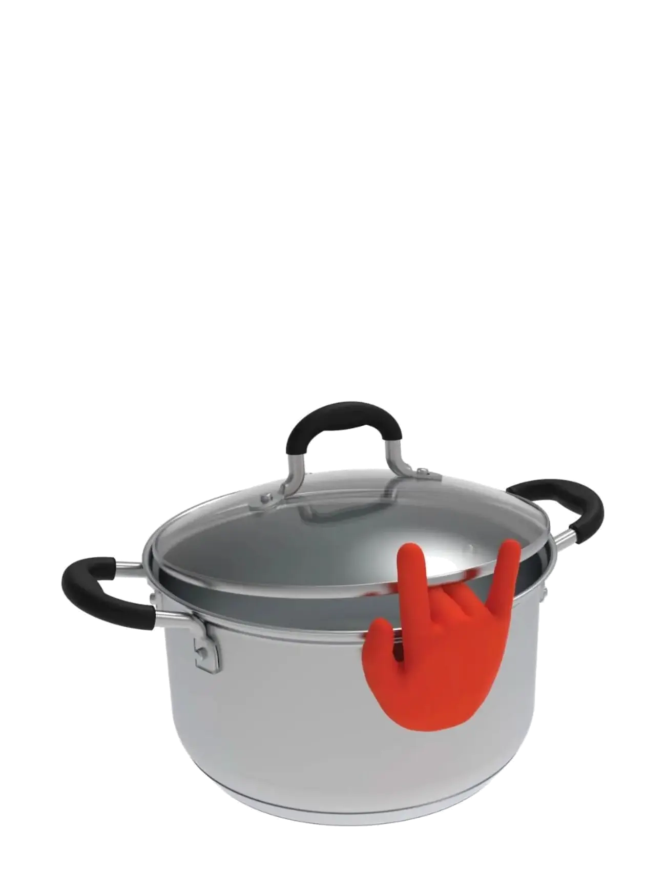 Winkee - Ske- og grydelågsholder - Rock Hand - Øvrige køkkenredskaber - red - 3