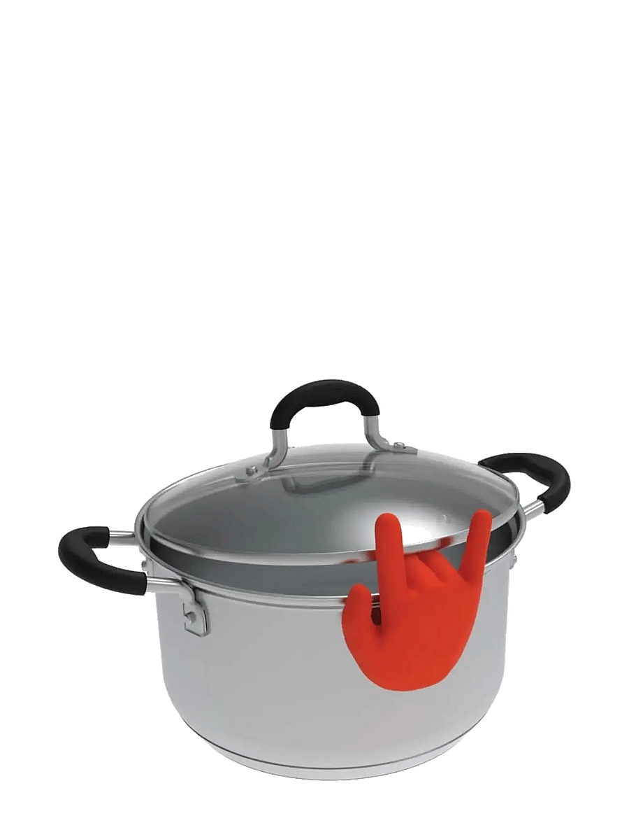 Winkee - Rock Hand Spoon Rest and Pot Lid holder - muud köögiriistad - red - 3