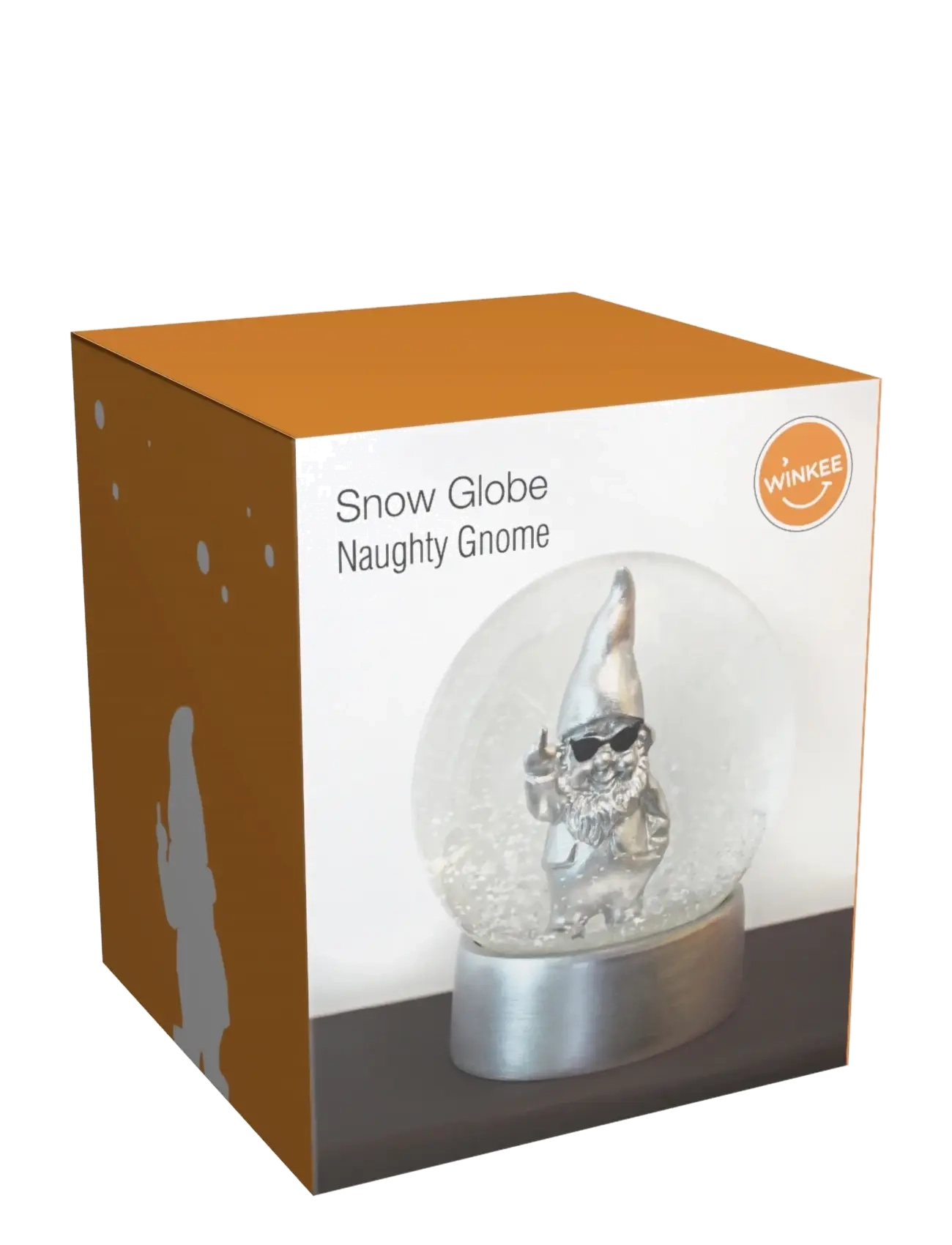 Winkee - Snekugle - Snow Globe Gnome silver - snekugler - silver - 1
