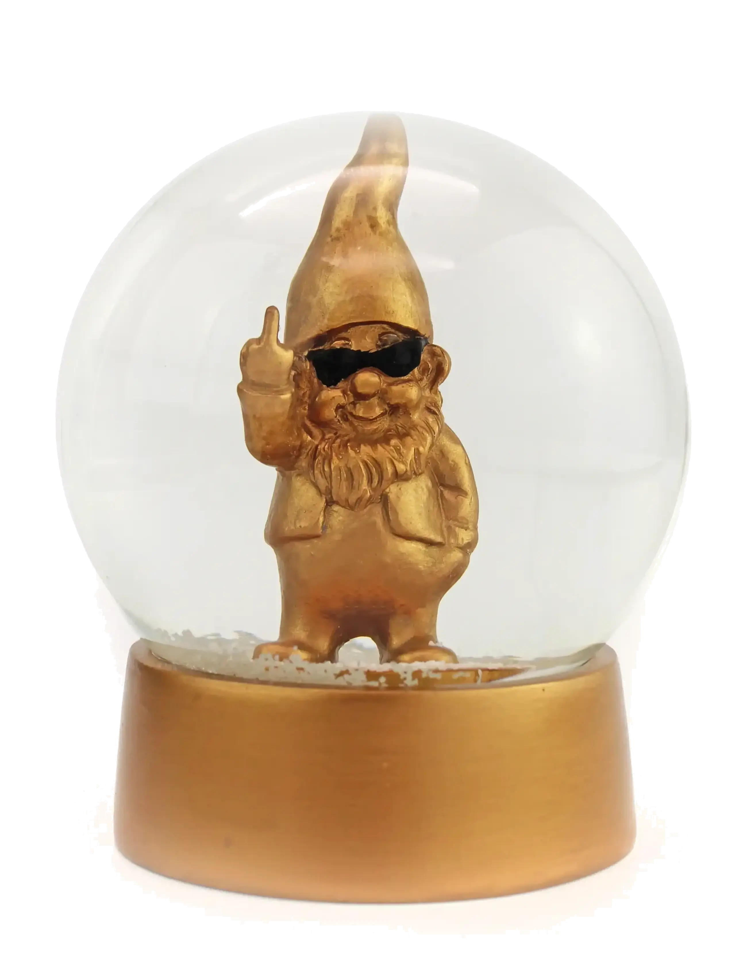 Winkee Snekugle Snow Globe Gnome Gold, Snekugle, Guld, Str: H11CM