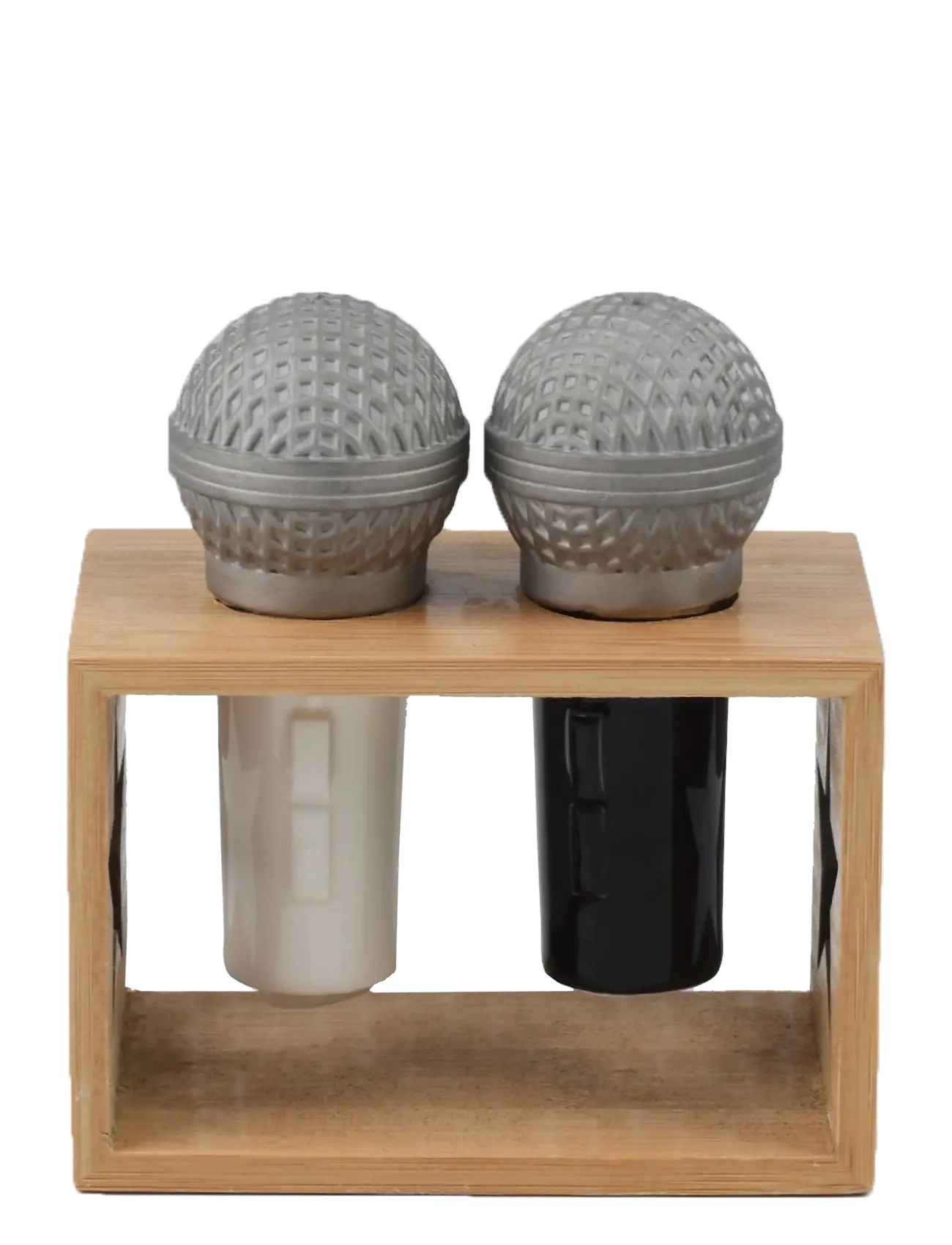 Winkee Salt- Og Peber Dispenser Microphone Salt & Pepper Shaker, Salt- og peberbøsse, Brun, Str: H7CM