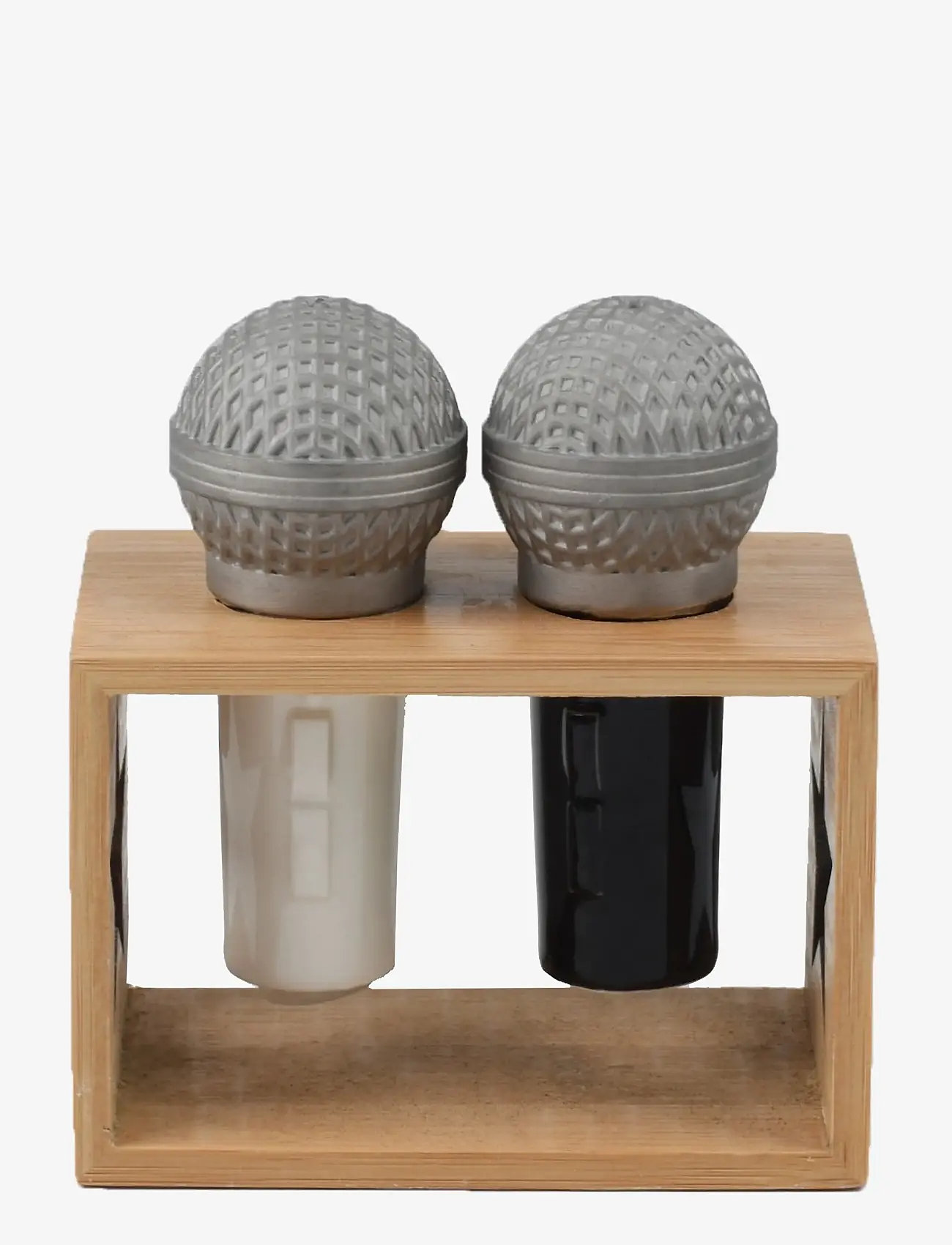 Winkee - Salt- og Peber dispenser - Microphone Salt & Pepper Shaker - salt & peberkværne - grey, brown - 1
