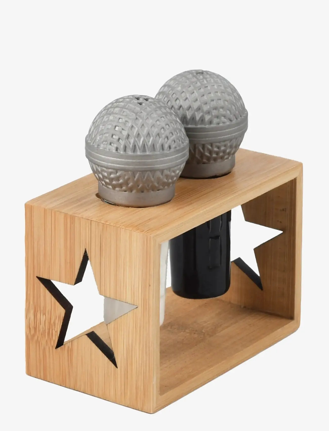 Winkee - Salt- og Peber dispenser - Microphone Salt & Pepper Shaker - salt & peberkværne - grey, brown - 2