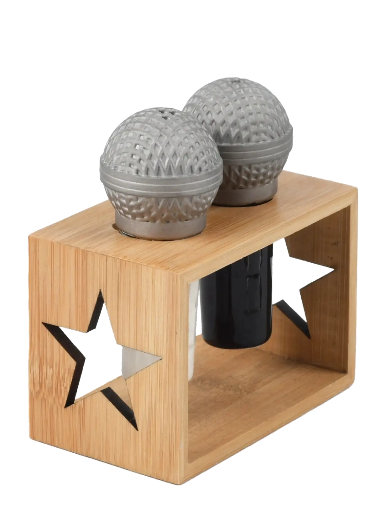 Winkee - Microphone Salt & Pepper Shaker - moulins à sel et poivre - grey, brown - 2