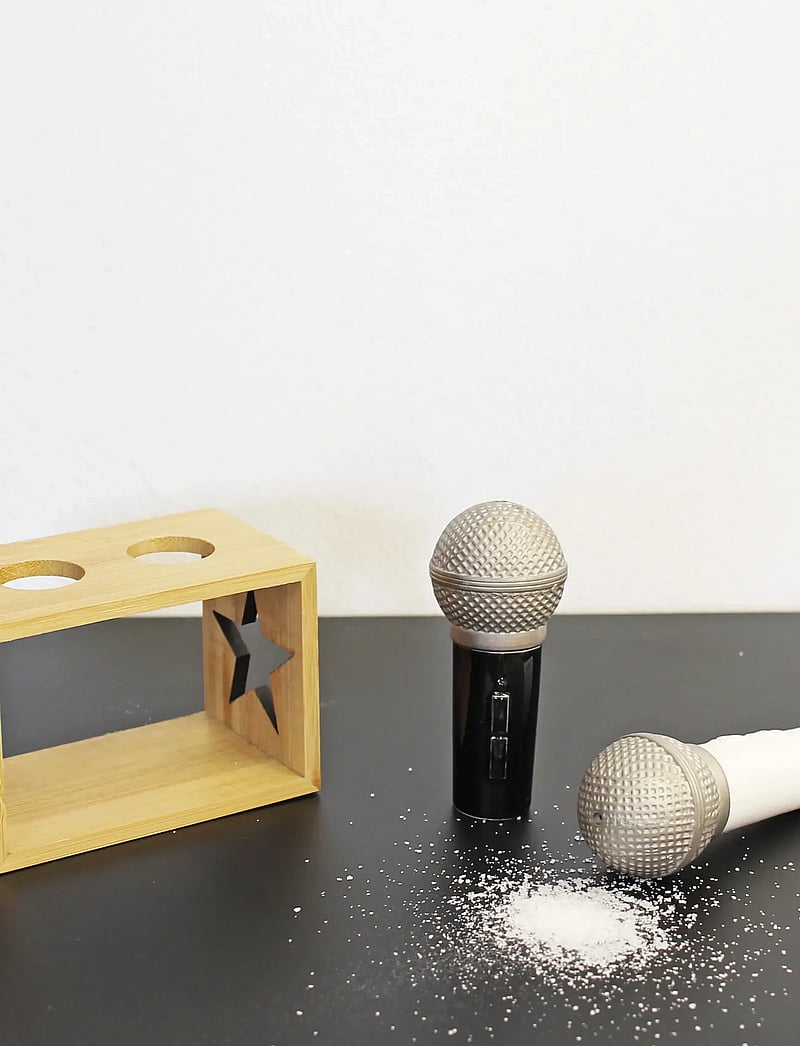 Winkee - Microphone Salt & Pepper Shaker - soola- ja pipraveskid - grey, brown - 0