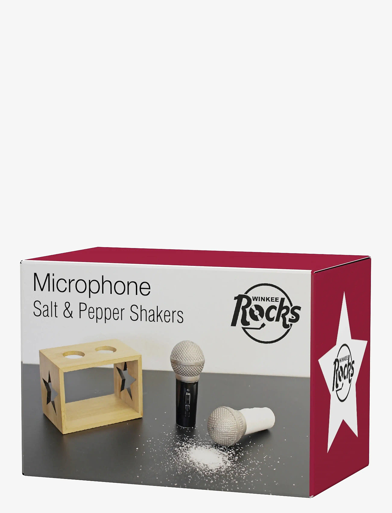 Winkee - Salt- og Peber dispenser - Microphone Salt & Pepper Shaker - salt & peberkværne - grey, brown - 3