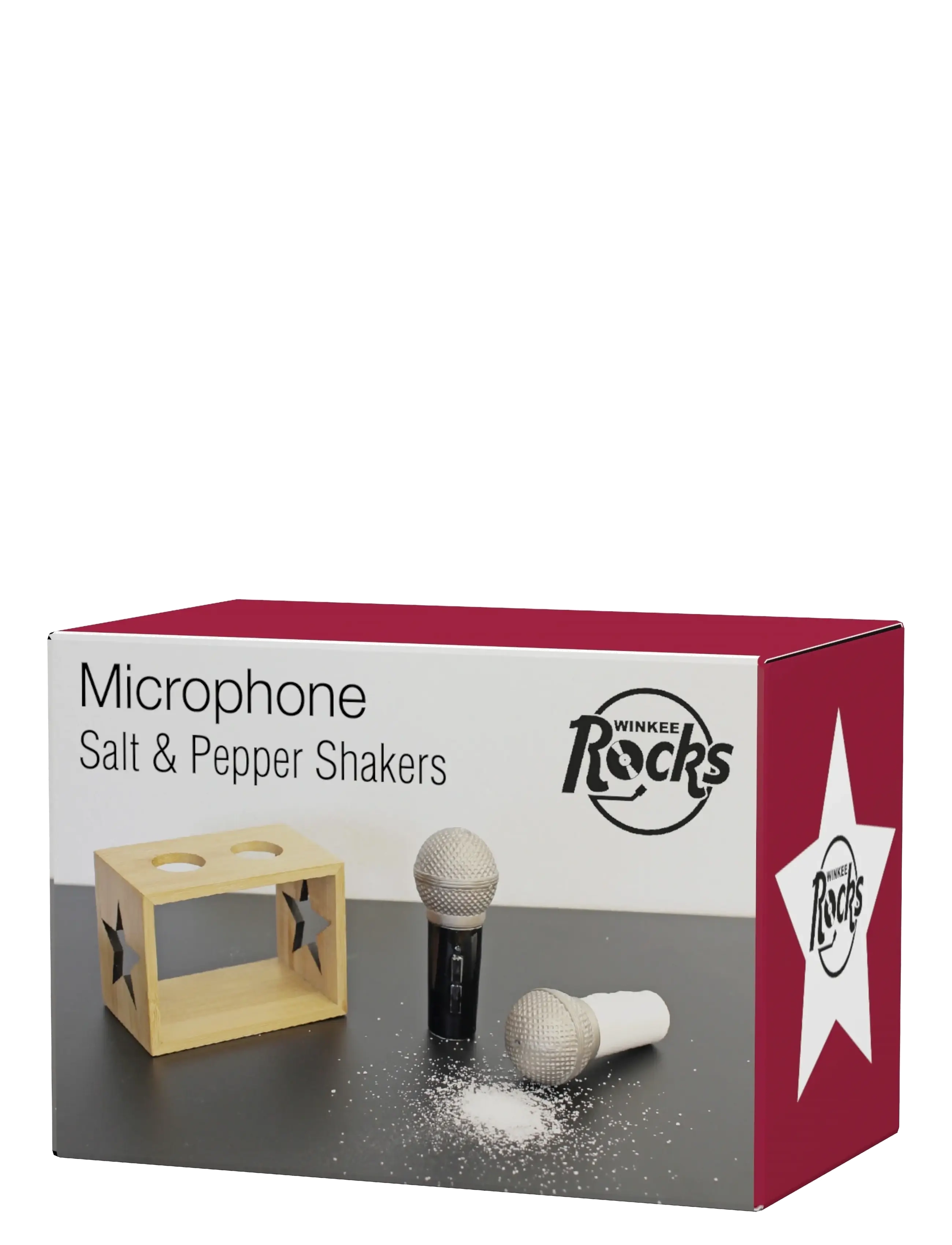 Winkee - Microphone Salt & Pepper Shaker - moulins à sel et poivre - grey, brown - 3