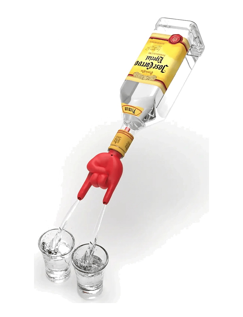 Winkee - Rock Hand Bottle Pourer - pudeliavajad ja -korgid - red - 1