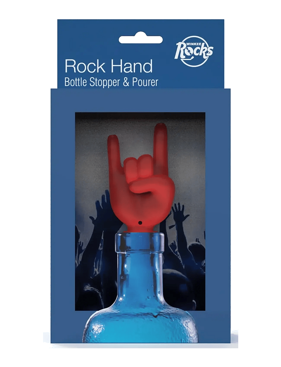Winkee - Rock Hand Bottle Pourer - pudeliavajad ja -korgid - red - 2