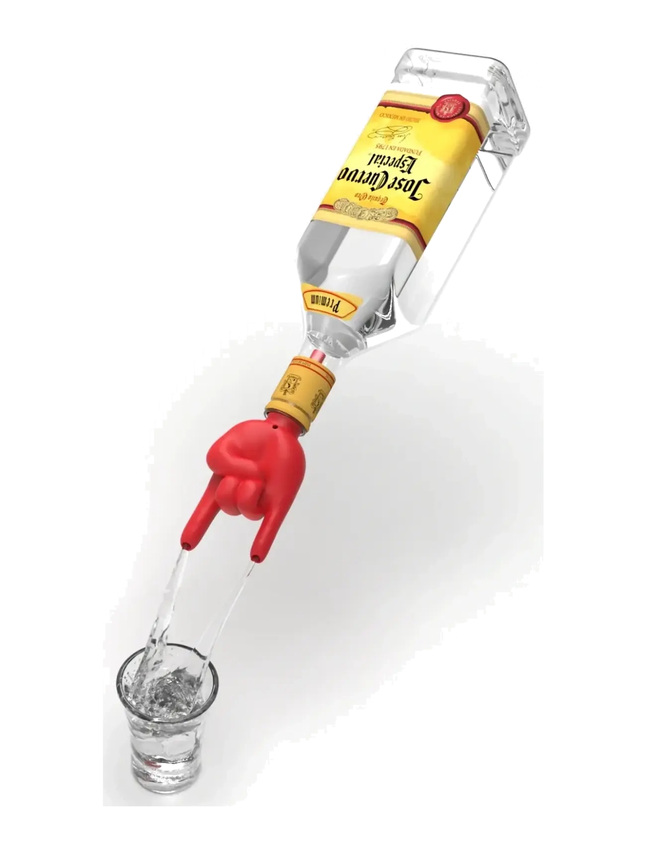 Winkee - Rock Hand Bottle Pourer - bottle openers & wine stoppers - red - 3