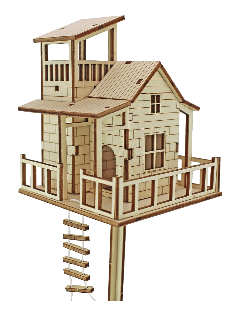 Winkee - Tiny Tree House DIY Set - puidust kujud - brown - 1