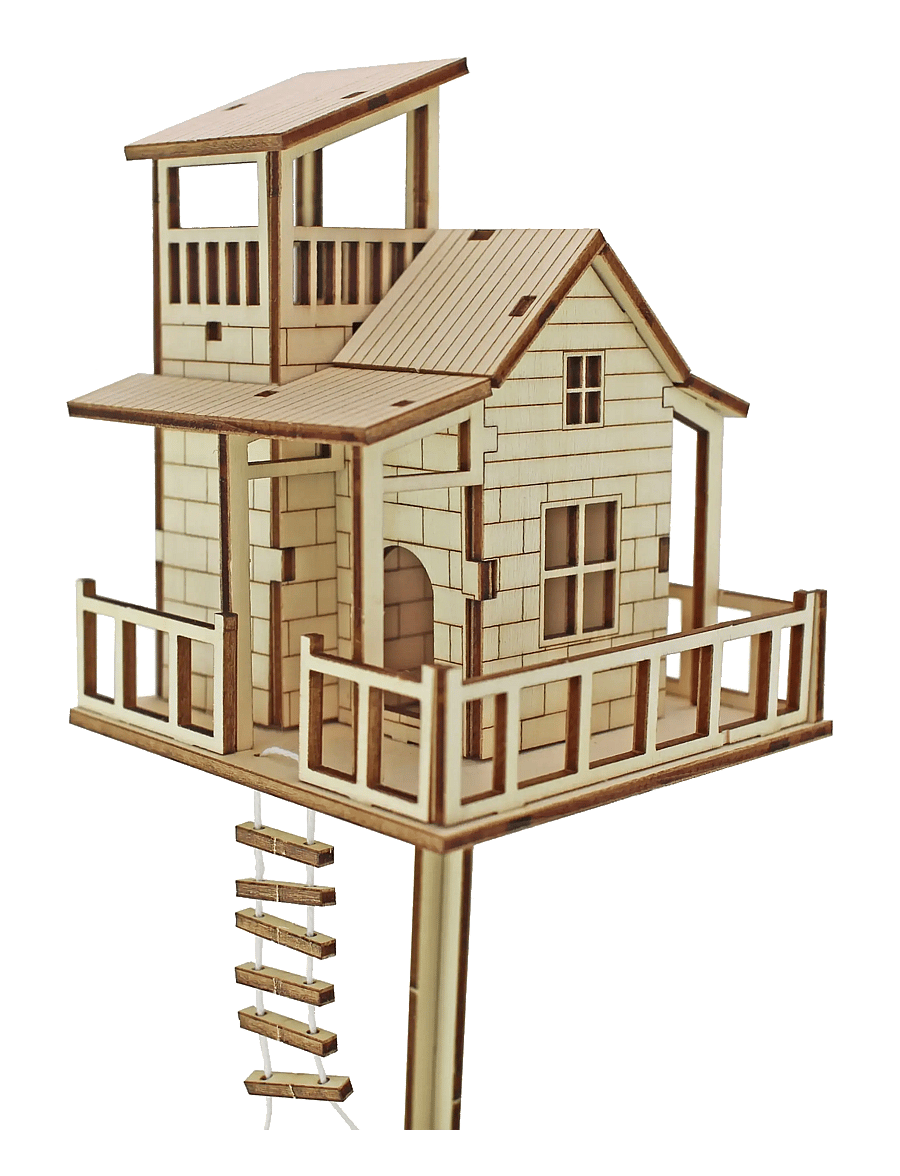 Winkee - Tiny Tree House DIY Set - puidust kujud - brown - 1