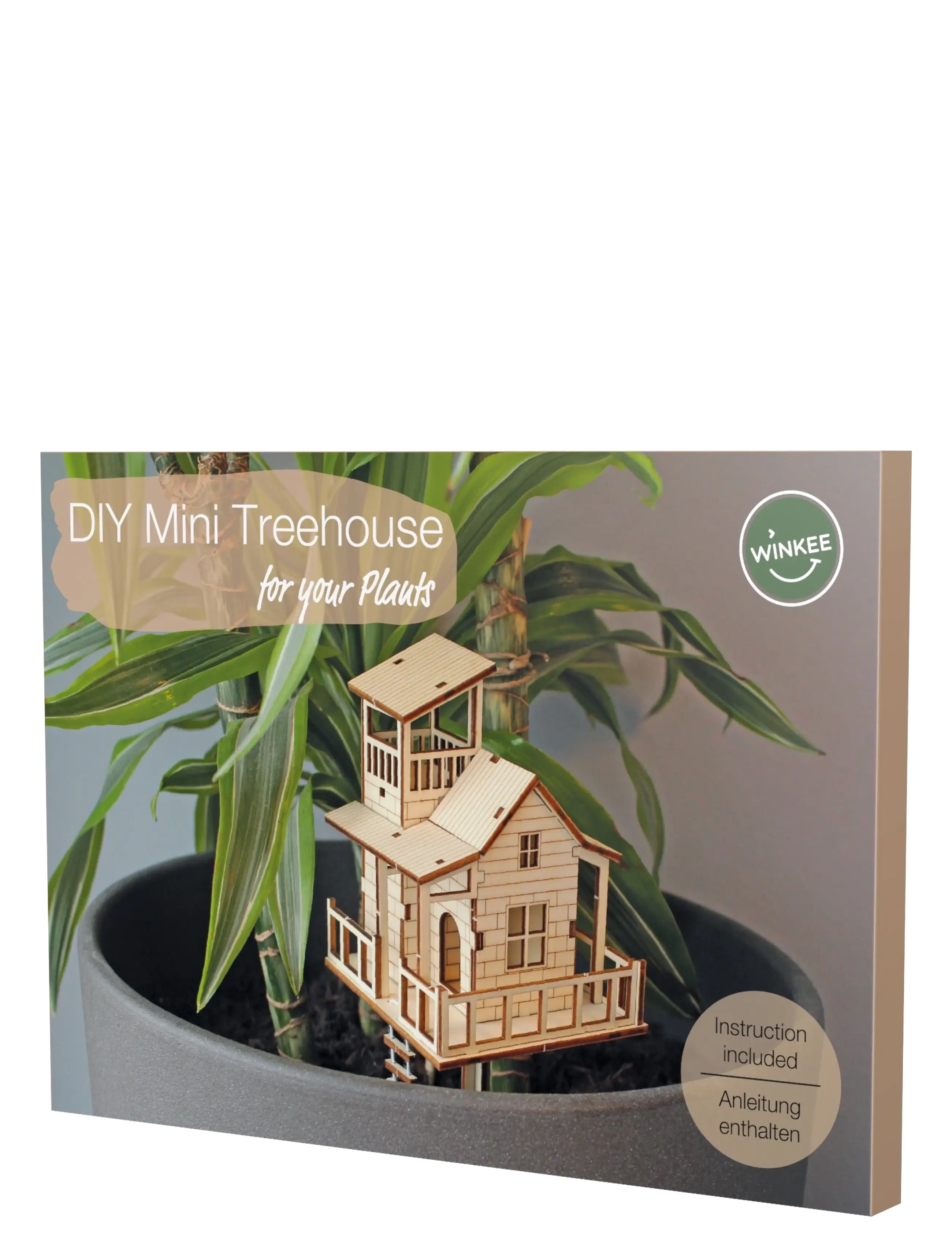 Winkee - Mini træhule - Tiny Tree House DIY Set - træfigurer - brown - 2