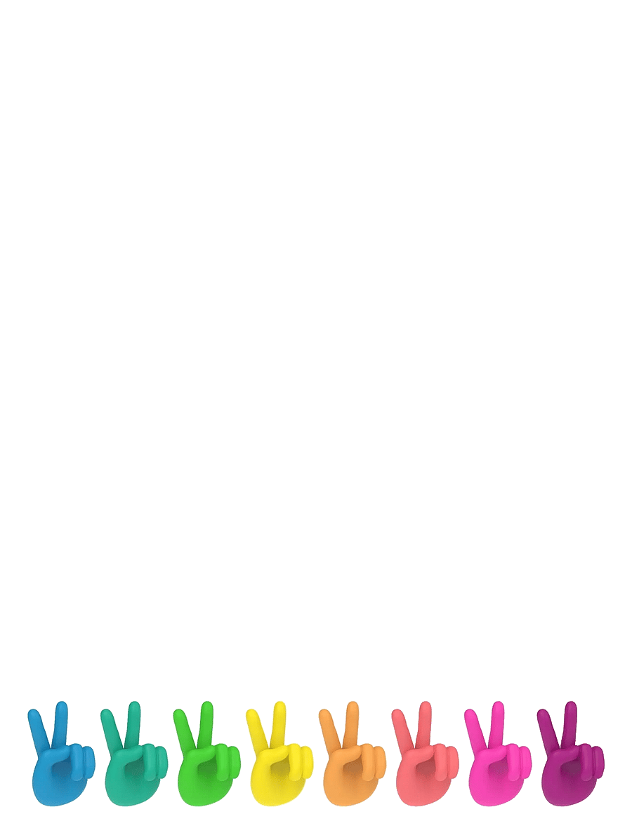 Winkee - Peace Glass markers Set of 8 - Šeikerid ja kokteilivahendid - multi/pattern - 1