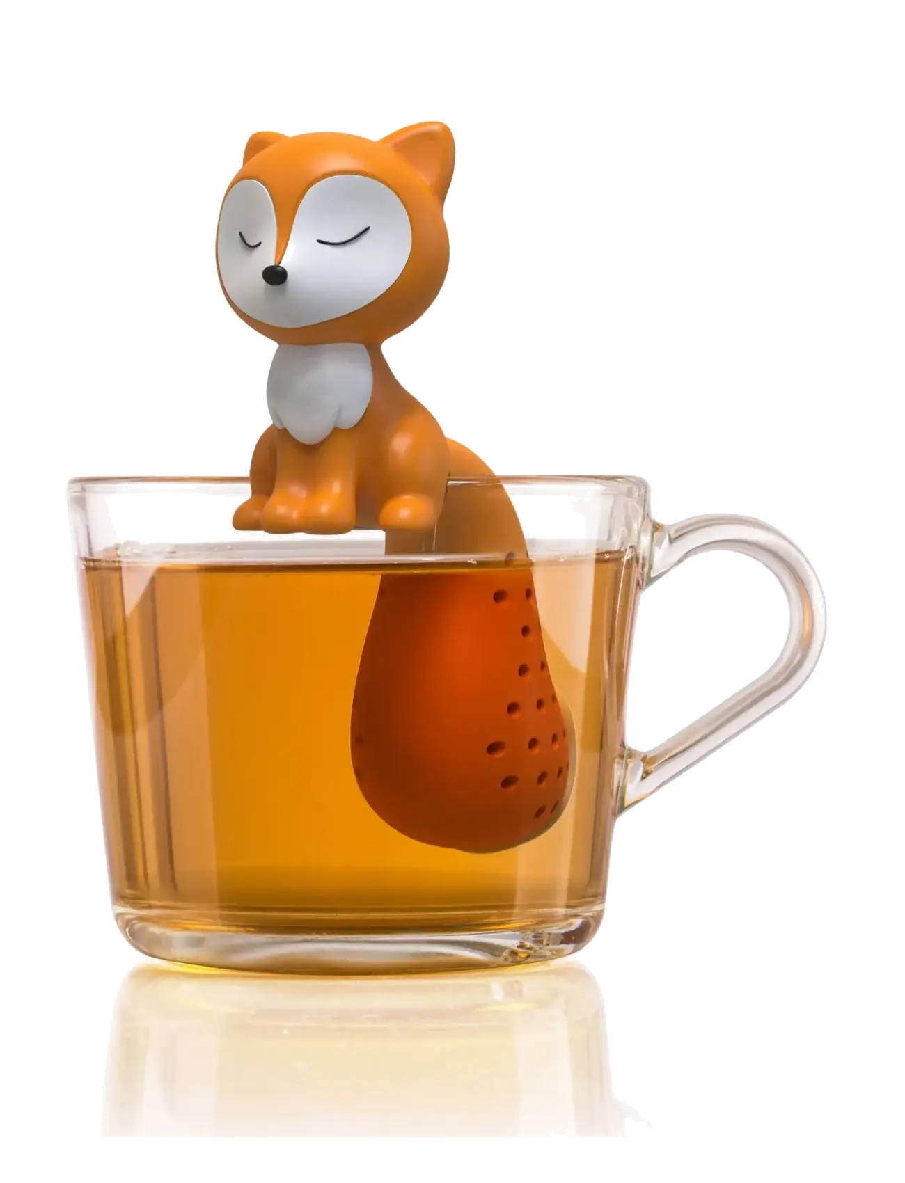 Winkee Tefilter Fox Tea Infuser, H6 cm, & Coffee Accessories, Orange - Filters Strainers, Homeware